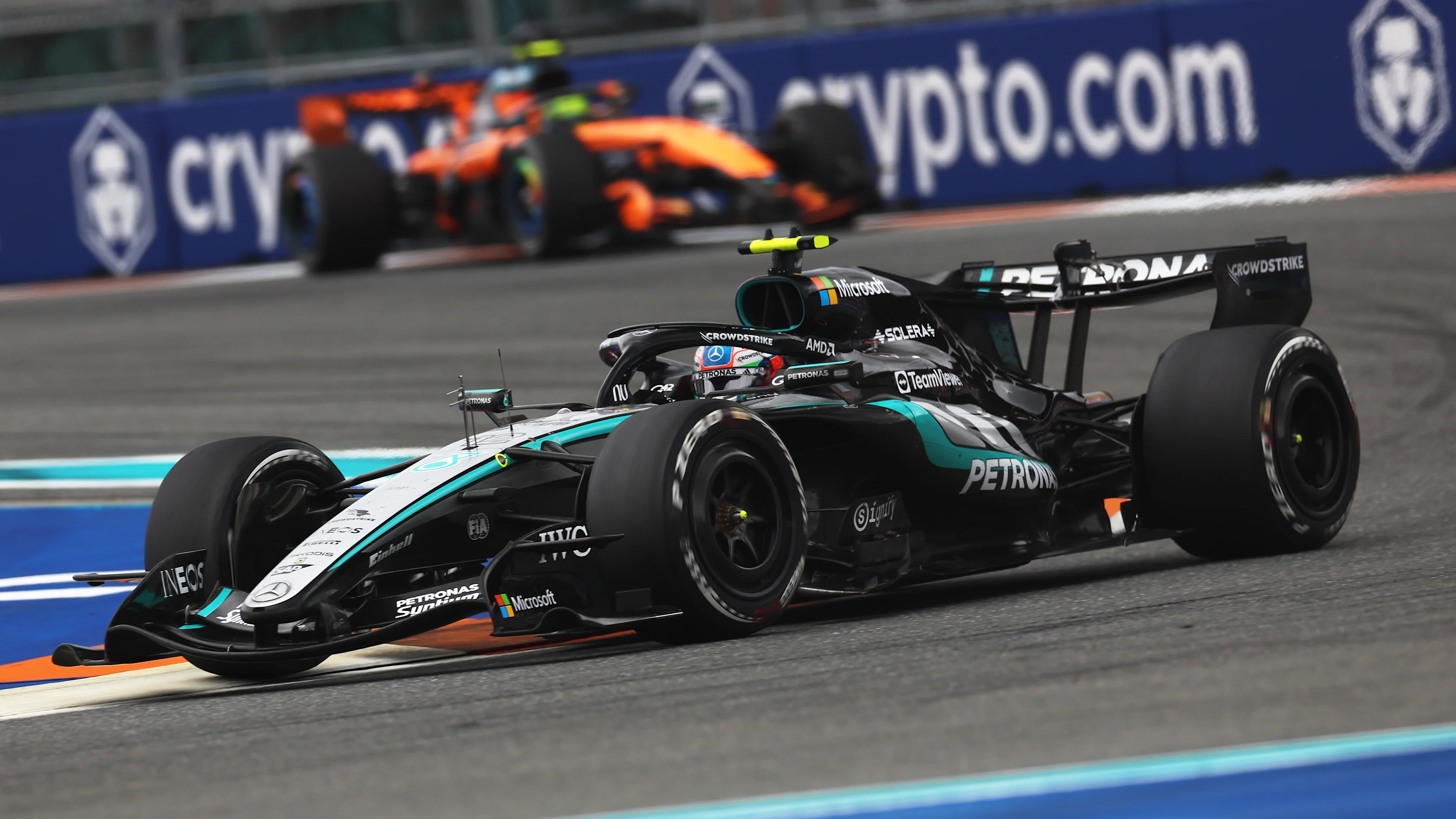 MIAMI, FLORIDA - MAY 03: Andrea Kimi Antonelli of Italy driving the (12) Mercedes AMG Petronas F1