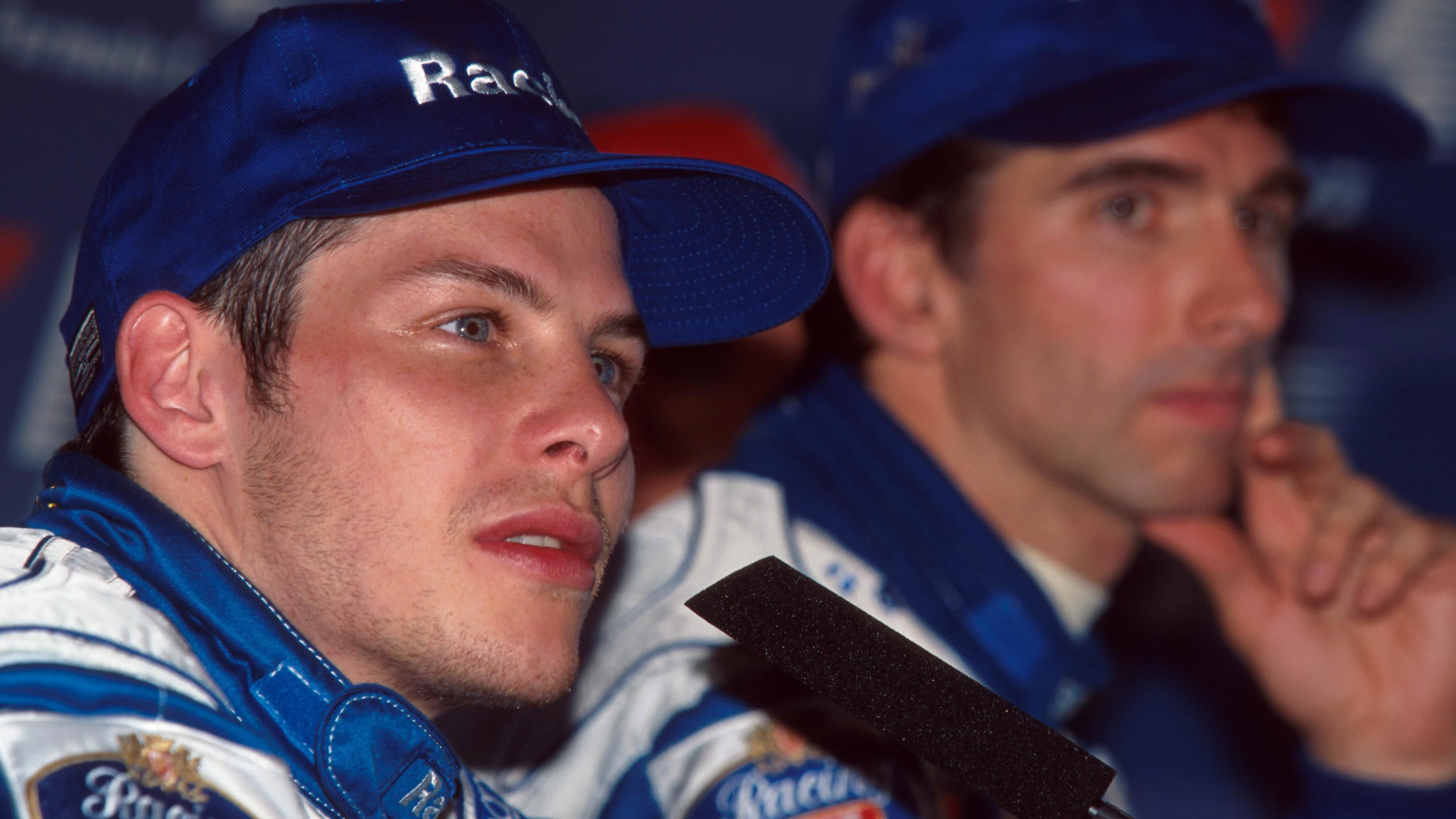(L to R): Jacques Villeneuve (CDN) Williams and Damon Hill (GBR) Williams. British Grand Prix,