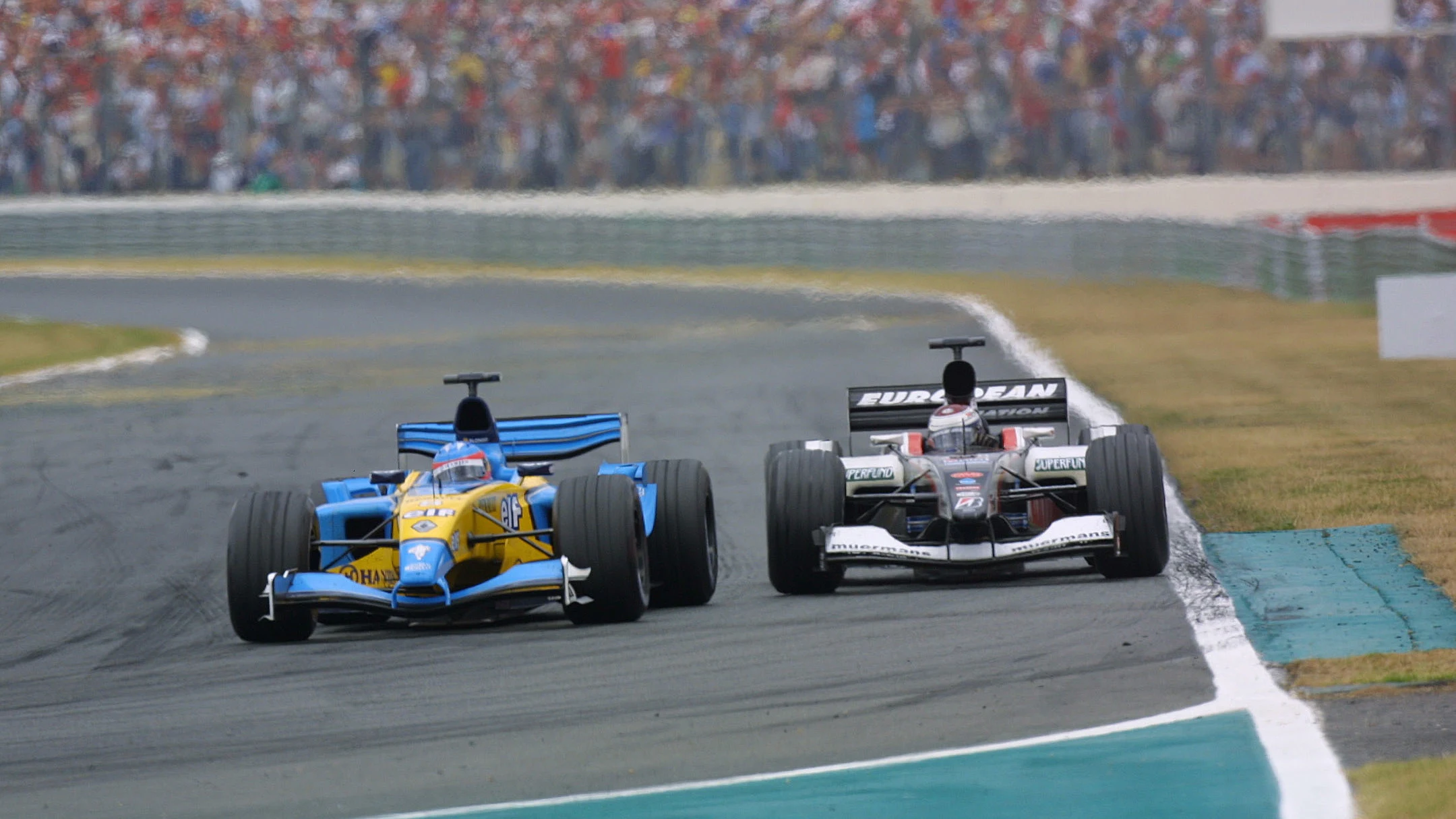 2003 French Grand Prix - Sunday race, Magny-Cours, France. 6th July 2003. Fernando Alonso, Renault