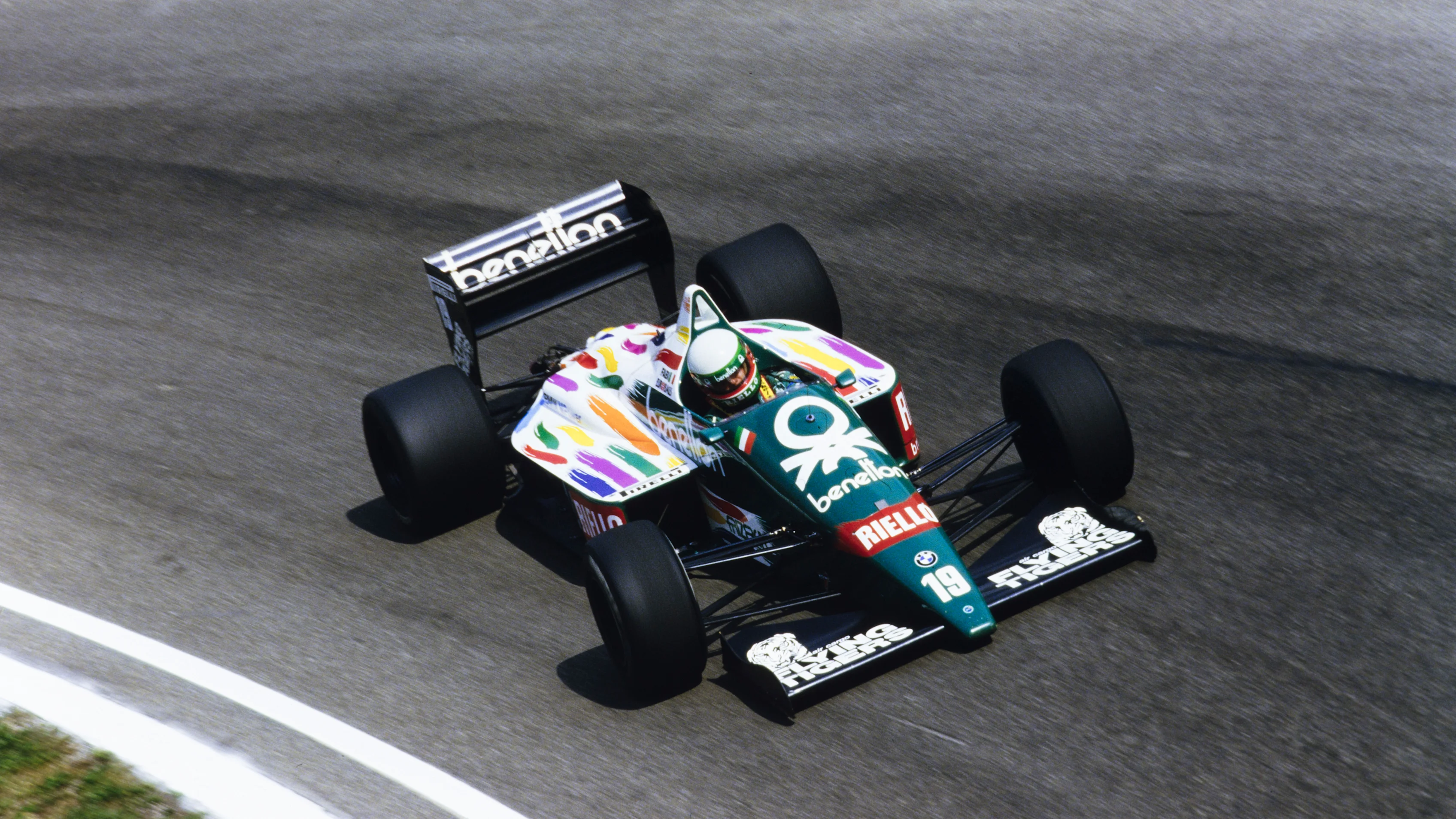 AUTODROMO NAZIONALE MONZA, ITALY - SEPTEMBER 07: Teo Fabi, Benetton B186 BMW during the Italian GP