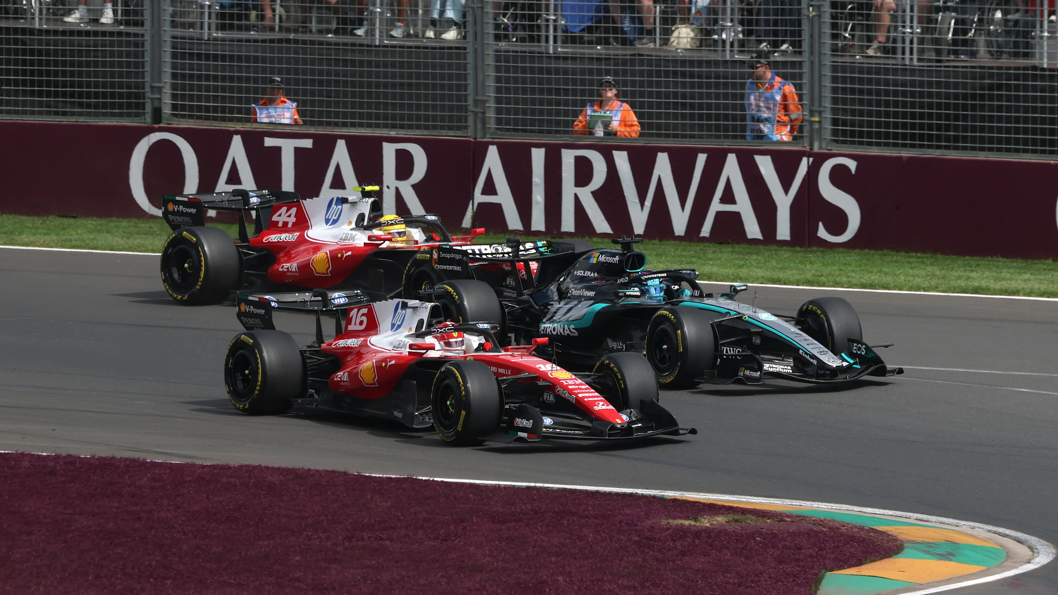 MELBOURNE, AUSTRALIA - MARCH 08: Charles Leclerc of Monaco driving the (16) Scuderia Ferrari SF-26