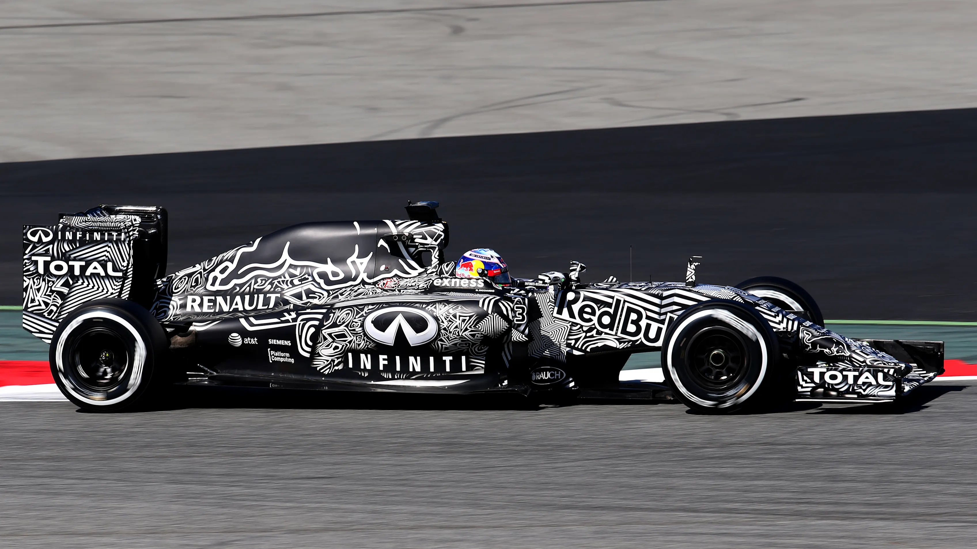 MONTMELO, SPAIN - FEBRUARY 28: Daniel Ricciardo of Australia and Infiniti Red Bull Racing drives