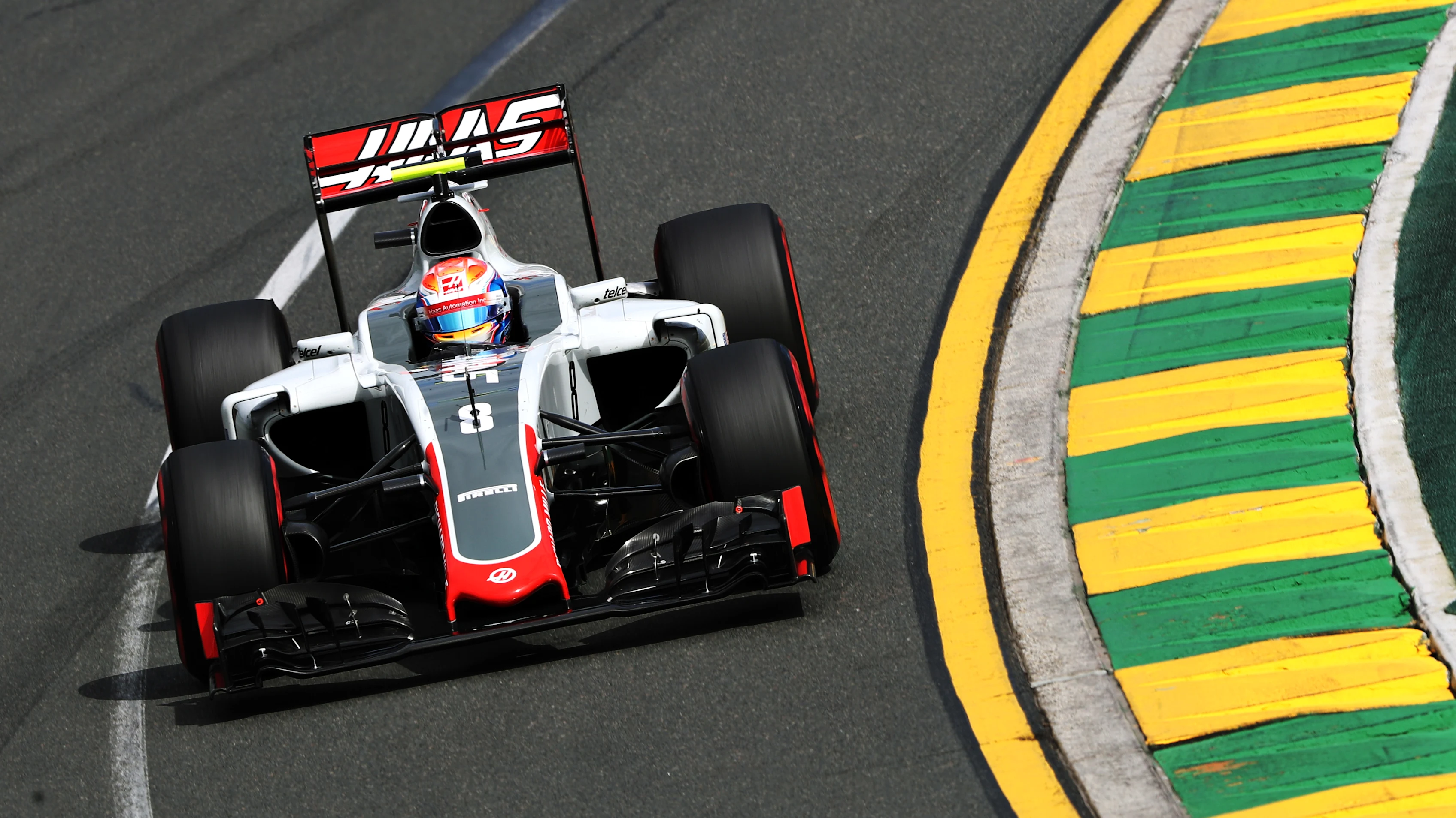 MELBOURNE, AUSTRALIA - MARCH 19: Romain Grosjean of France drives the (8) Haas F1 Team Haas-Ferrari