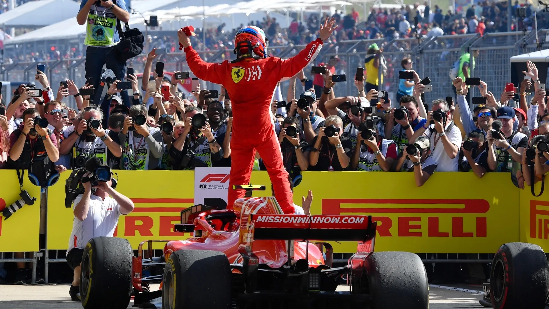 CIRCUIT OF THE AMERICAS, UNITED STATES OF AMERICA - OCTOBER 21: Race winner Kimi Raikkonen, Ferrari