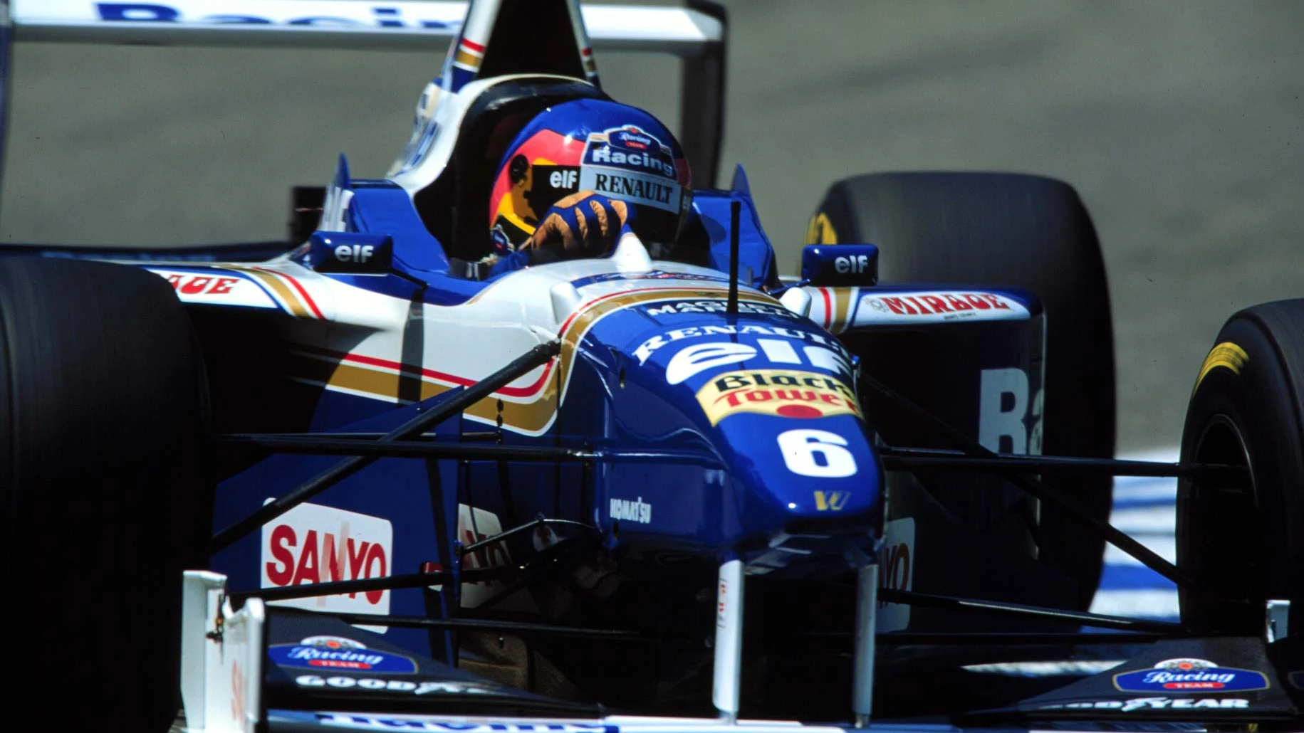 1996 German Grand Prix. Hockenheim, Germany. 26-28 July 1996. Jacques Villeneuve (Williams FW18