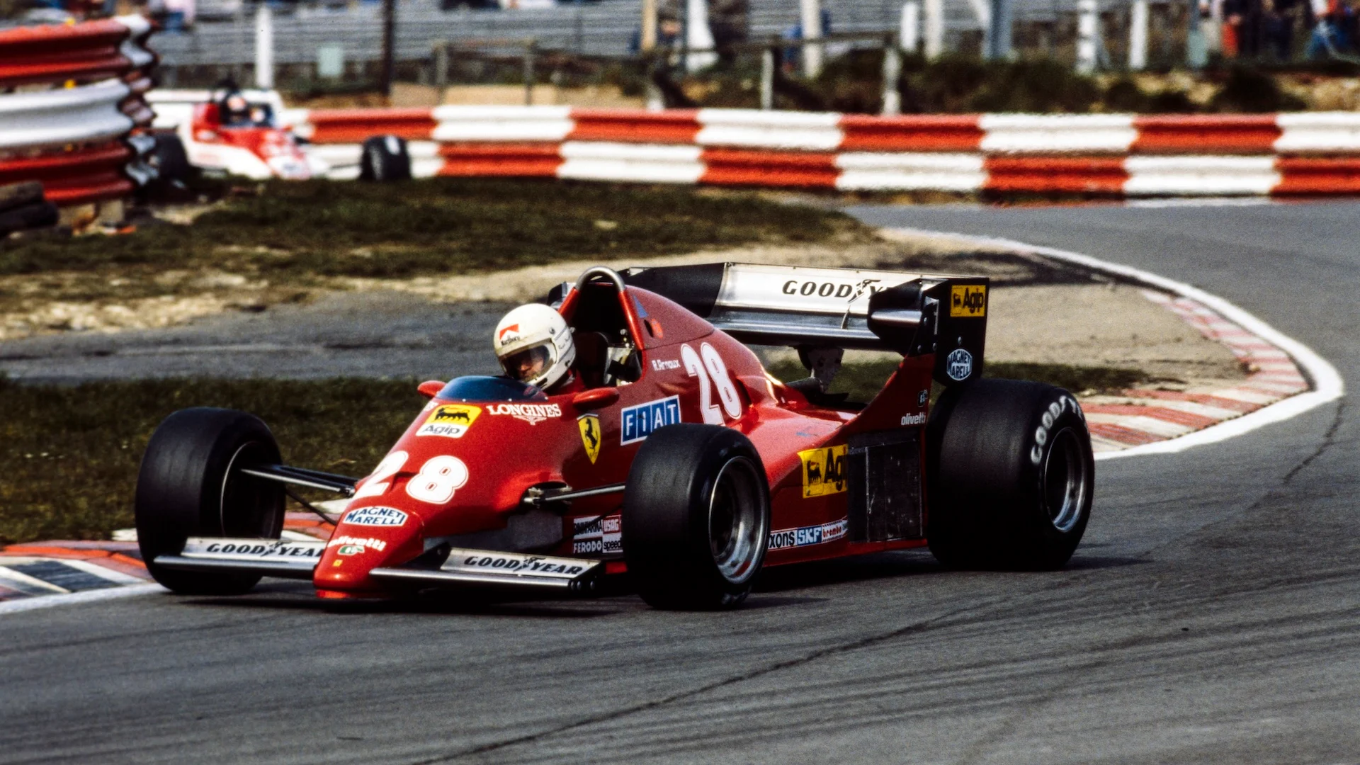 BRANDS HATCH, UNITED KINGDOM - SEPTEMBER 25: René Arnoux, Ferrari 126C3 during the European GP at