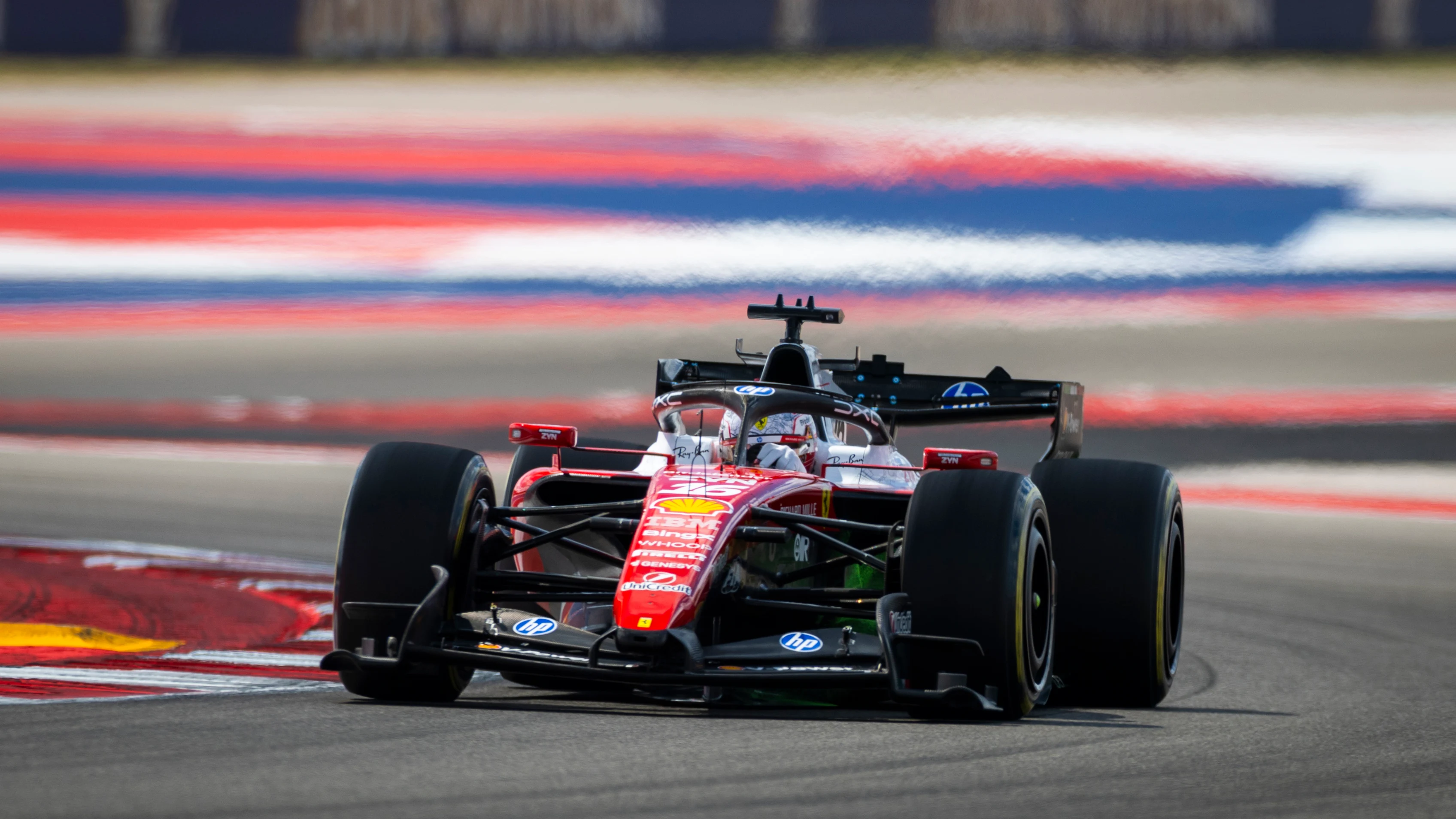 AUSTIN, TEXAS - OCTOBER 24: Charles Leclerc of Monaco driving the (16) Scuderia Ferrari SF-26 on