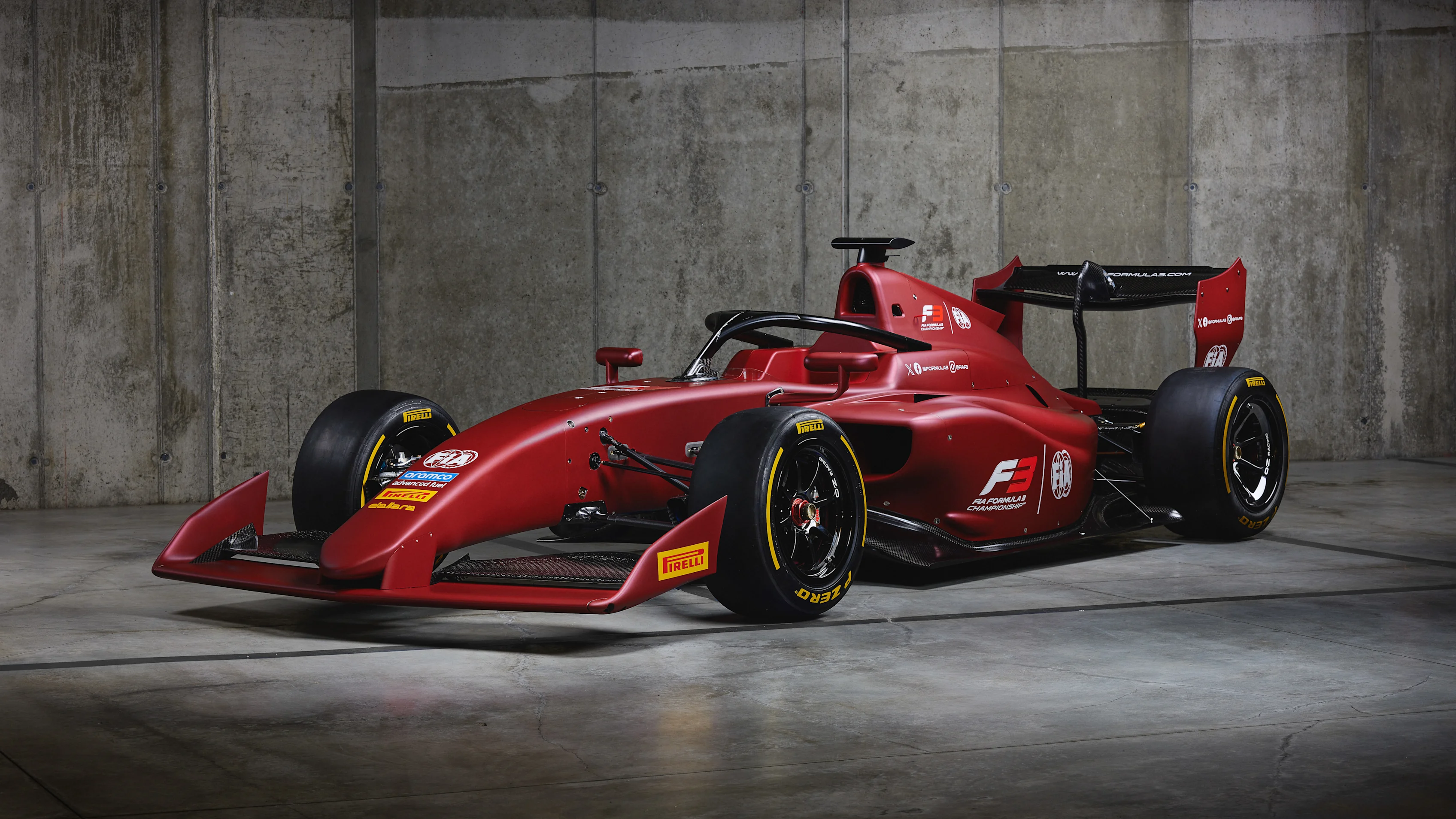 PARMA, ITALY - AUGUST 27: The 2025 Formula 3 car is seen in a studio during the Formula 3 2025 car