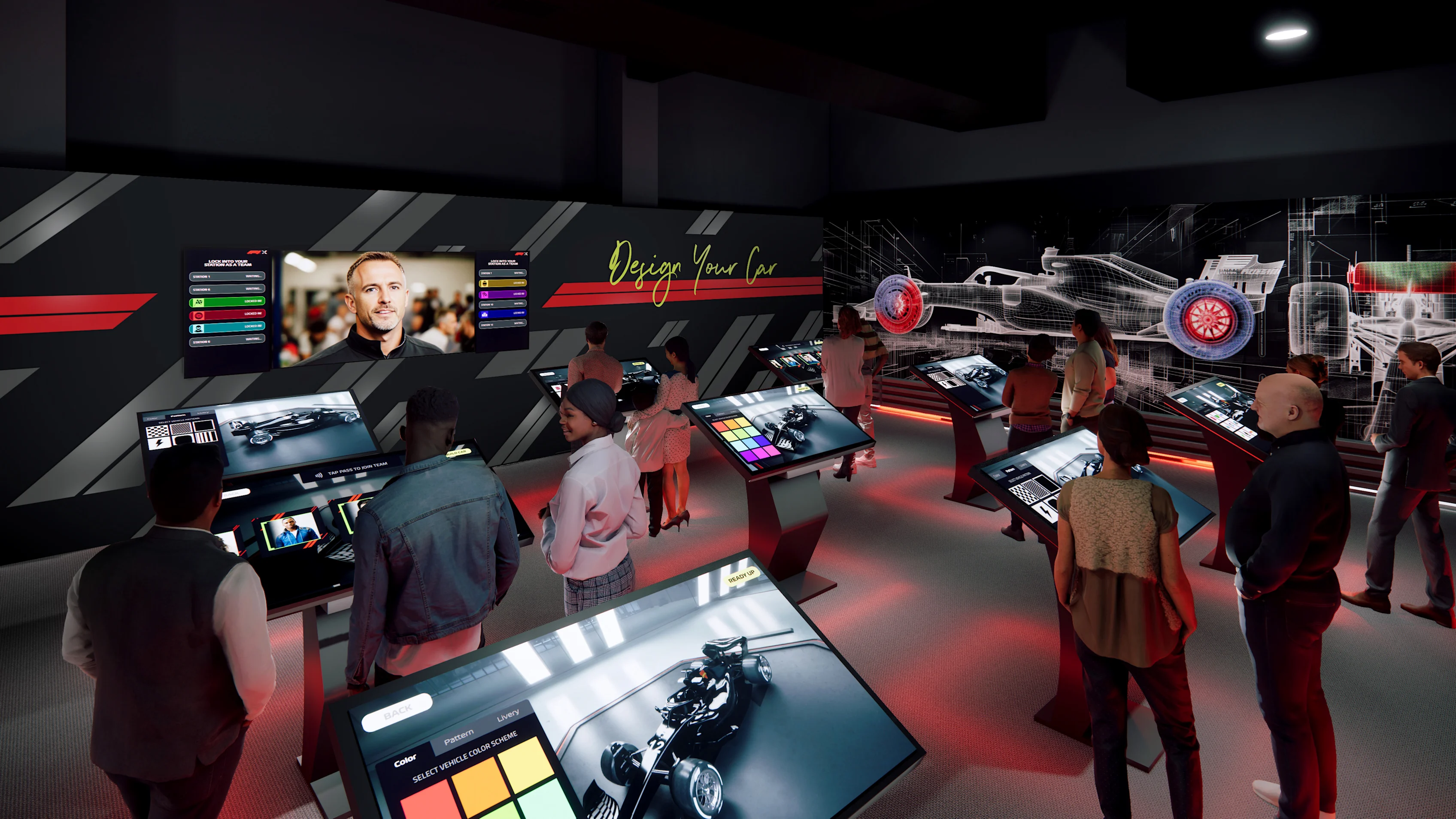 In the F1 X Design Studio, fans can design a custom Formula 1 car using a cutting-edge digital workshop