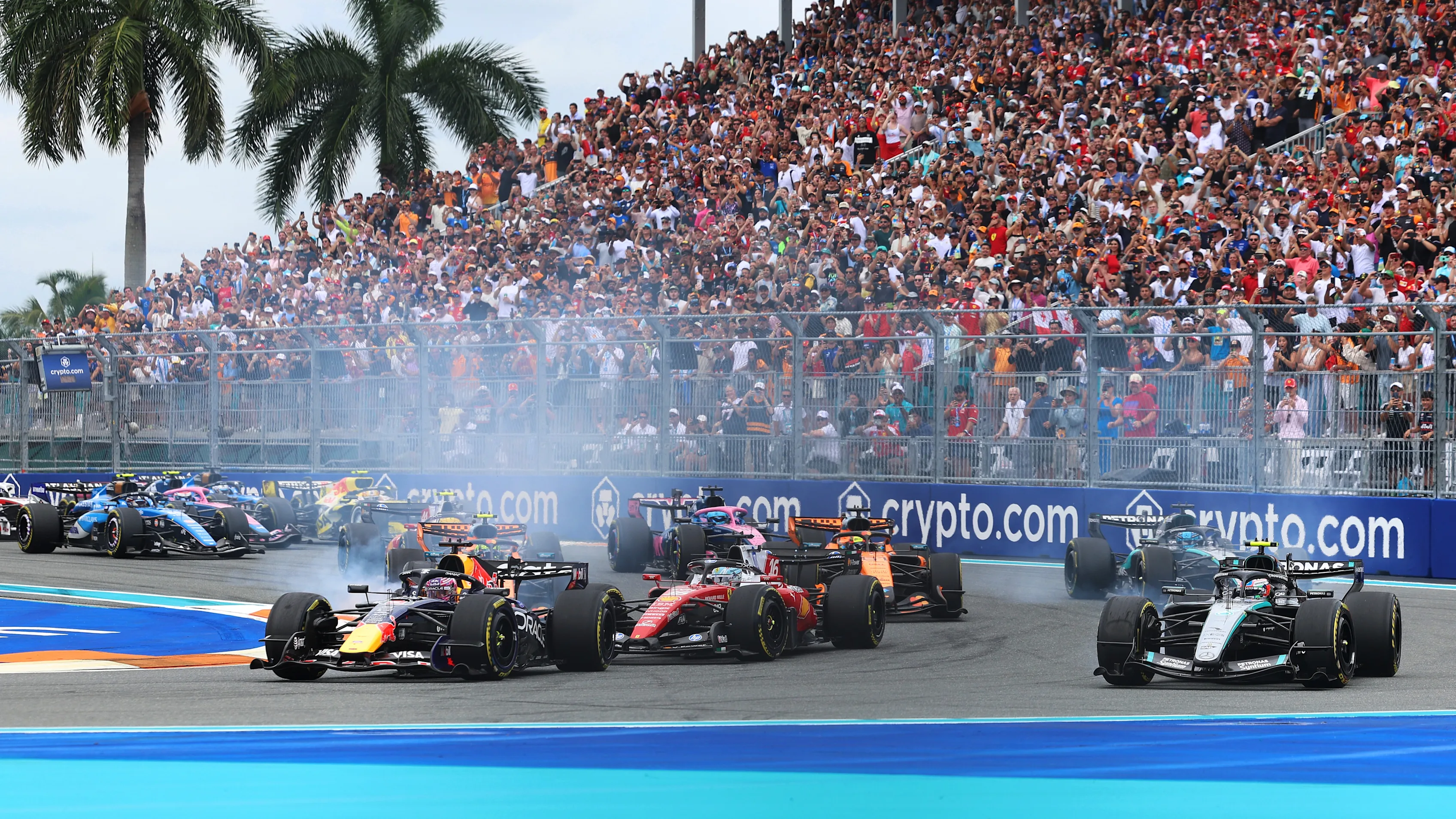 MIAMI, FLORIDA - MAY 04: Max Verstappen of the Netherlands driving the (1) Oracle Red Bull Racing
