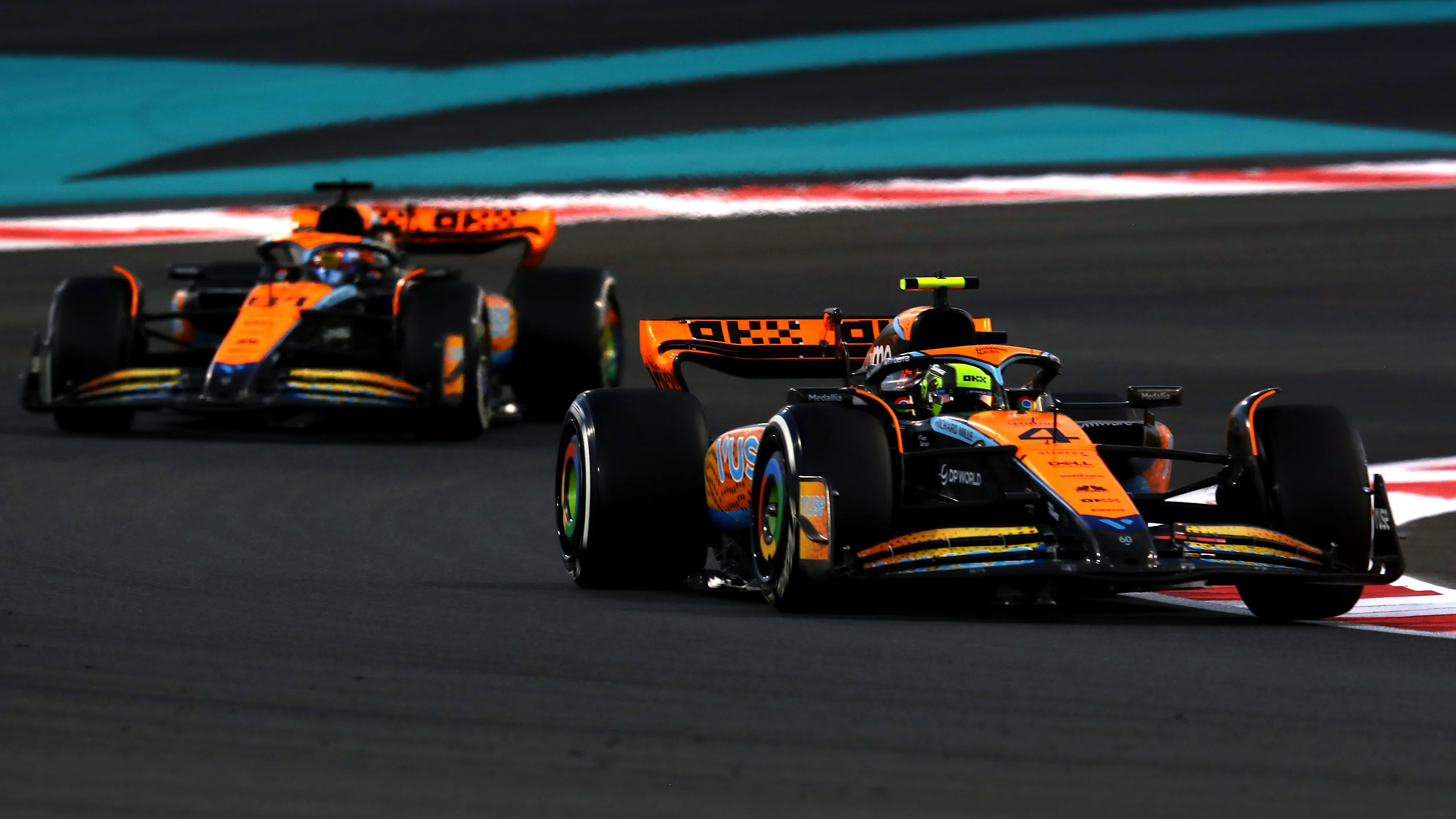 ABU DHABI, UNITED ARAB EMIRATES - NOVEMBER 26: Lando Norris of Great Britain driving the (4)