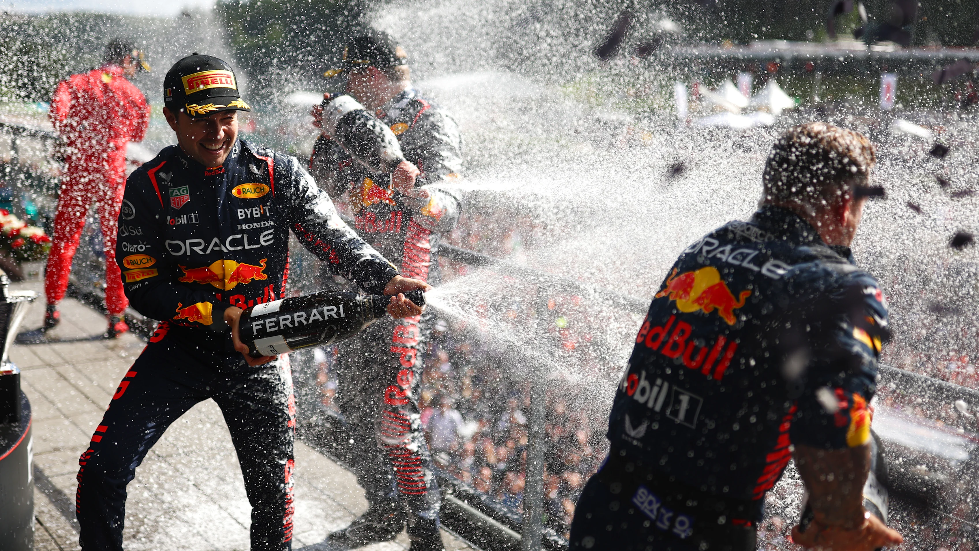 SPA, BELGIUM - JULY 30: Race winner Max Verstappen of the Netherlands and Oracle Red Bull Racing,