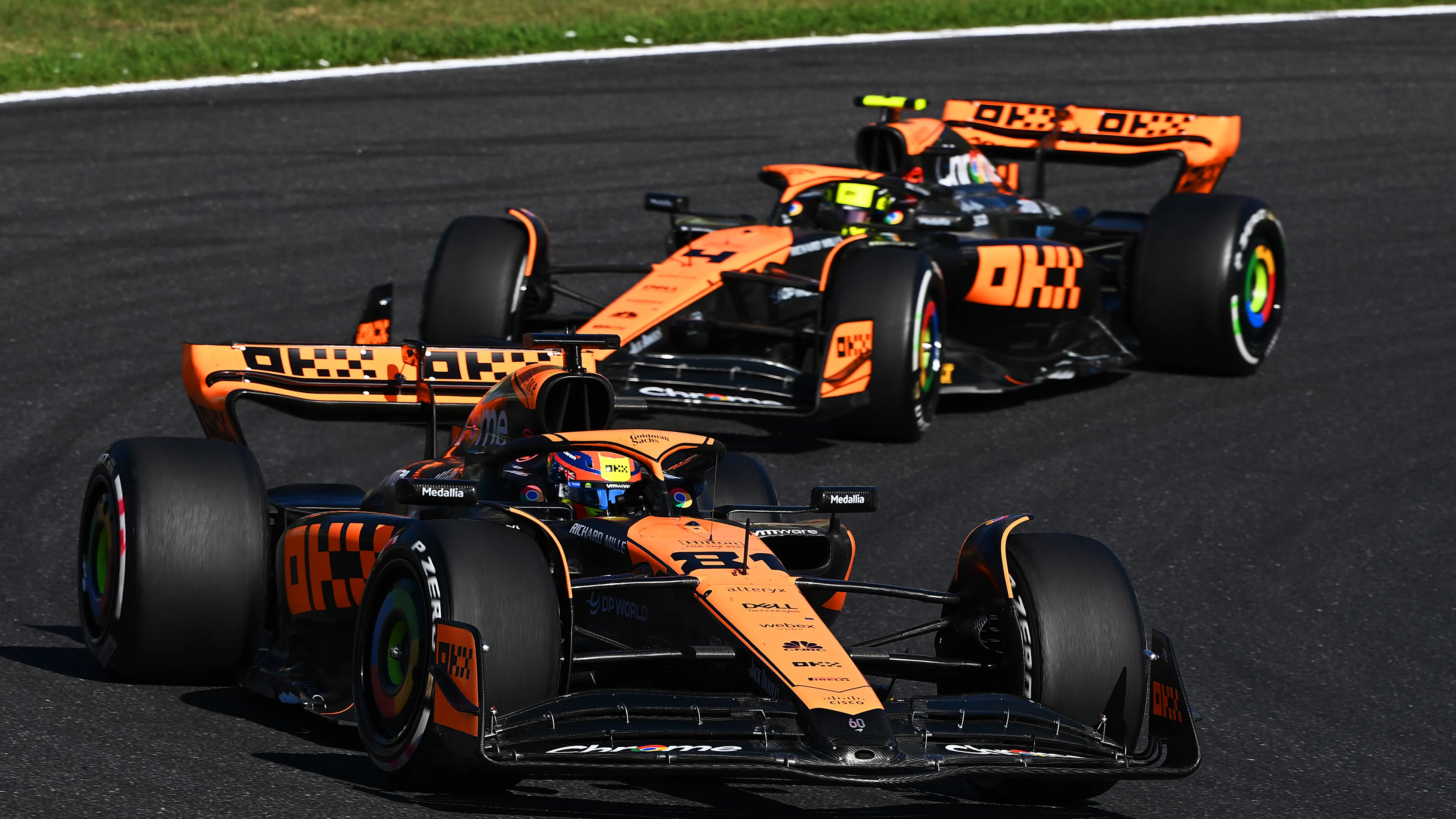 SUZUKA, JAPAN - SEPTEMBER 24: Oscar Piastri of Australia driving the (81) McLaren MCL60 Mercedes