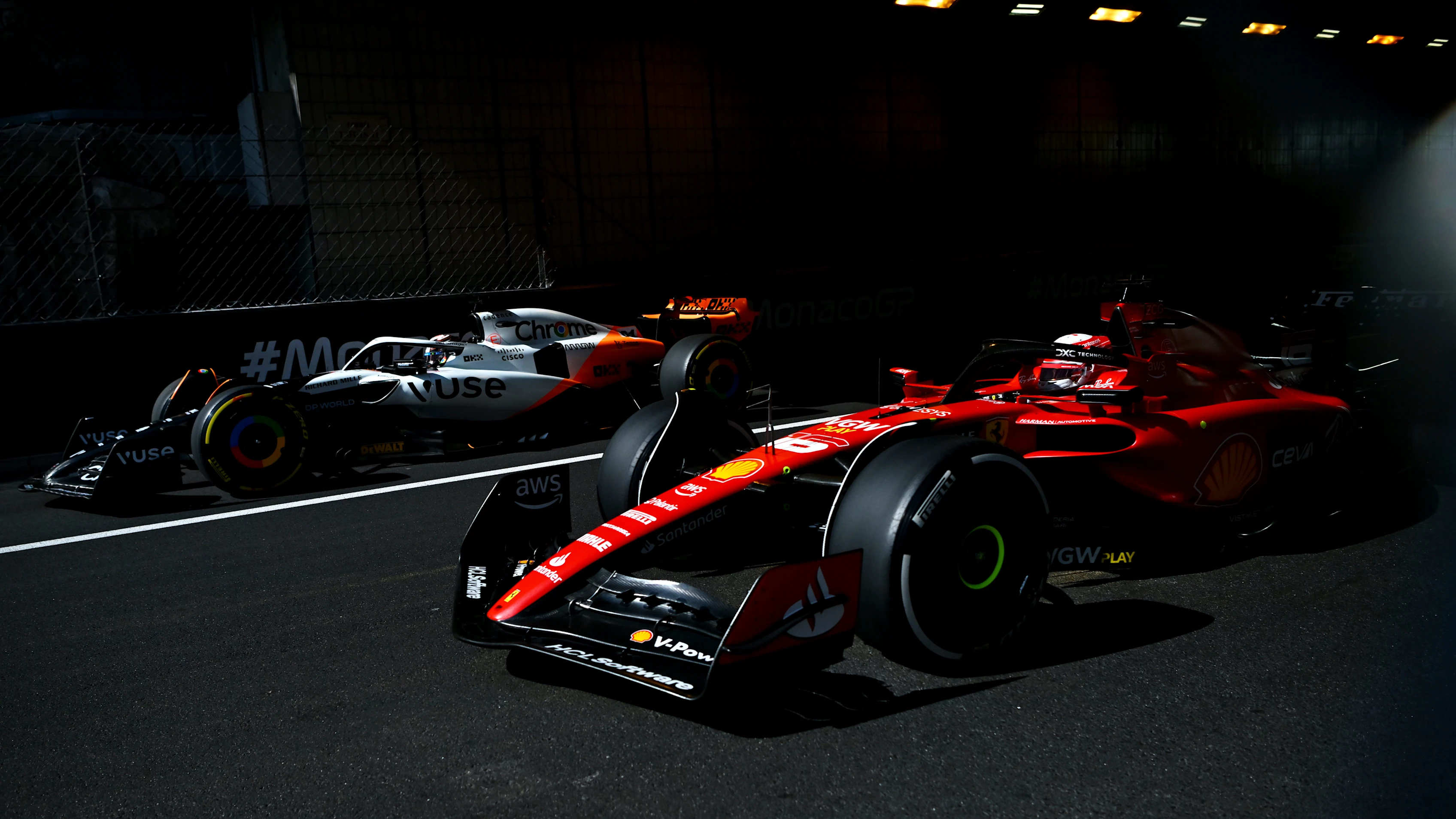 MONTE-CARLO, MONACO - MAY 26: Charles Leclerc of Monaco driving the (16) Ferrari SF-23 and Oscar