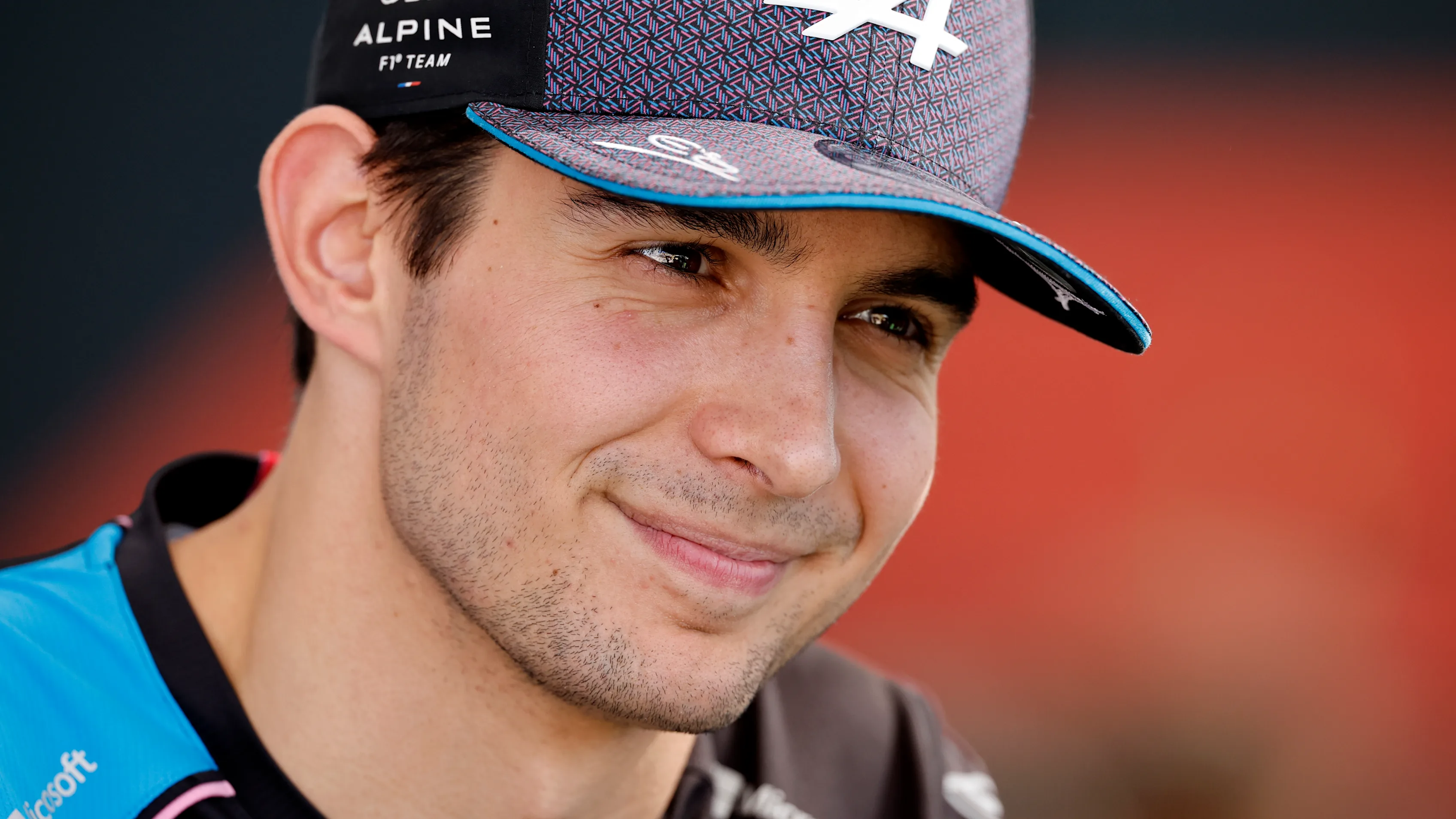 AUSTIN, TEXAS - OCTOBER 19: Esteban Ocon of France and Alpine F1 talks to the media in the Paddock