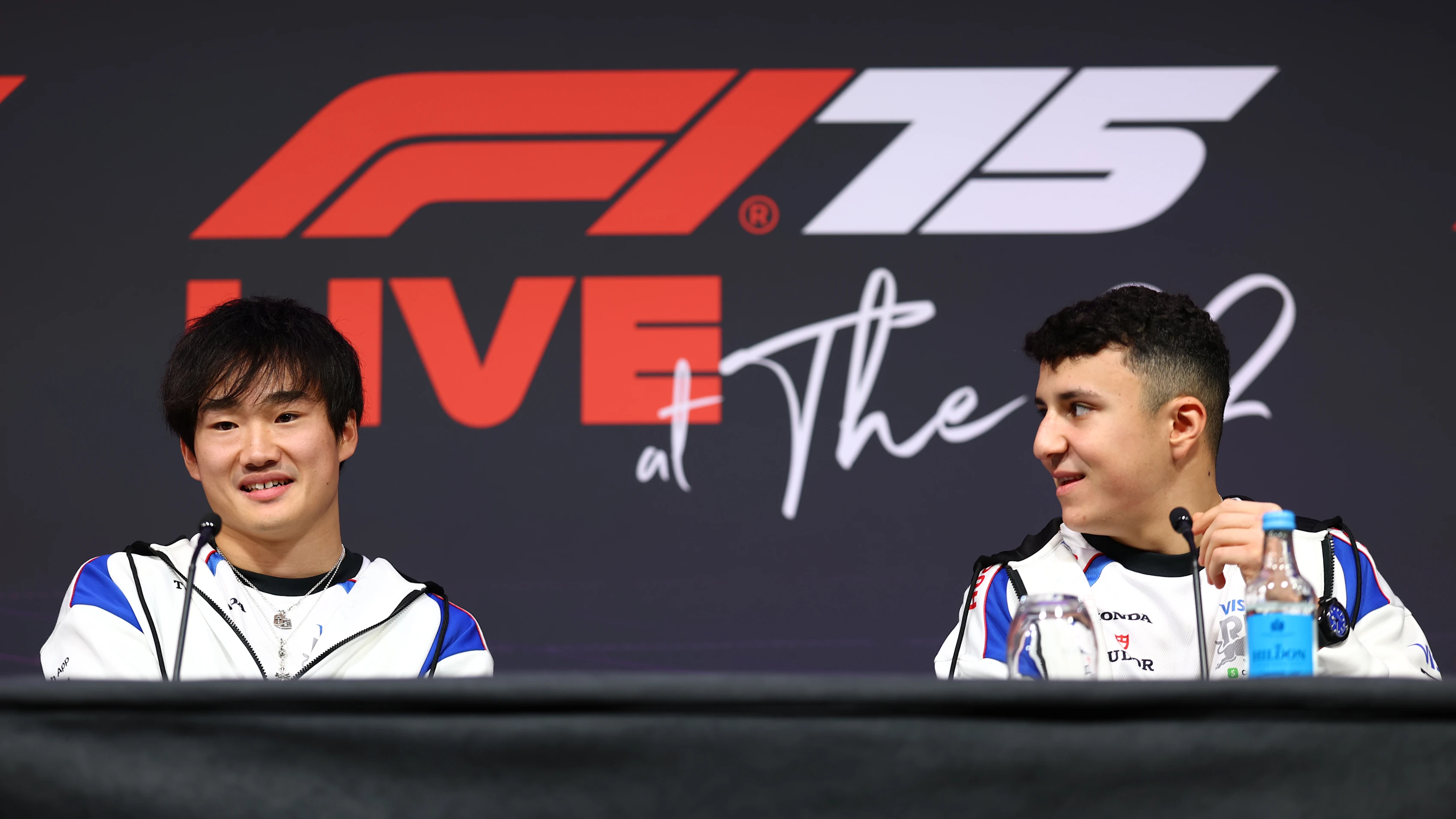 LONDON, ENGLAND - FEBRUARY 18: Yuki Tsunoda of Japan and Visa Cash App Racing Bulls and Isack