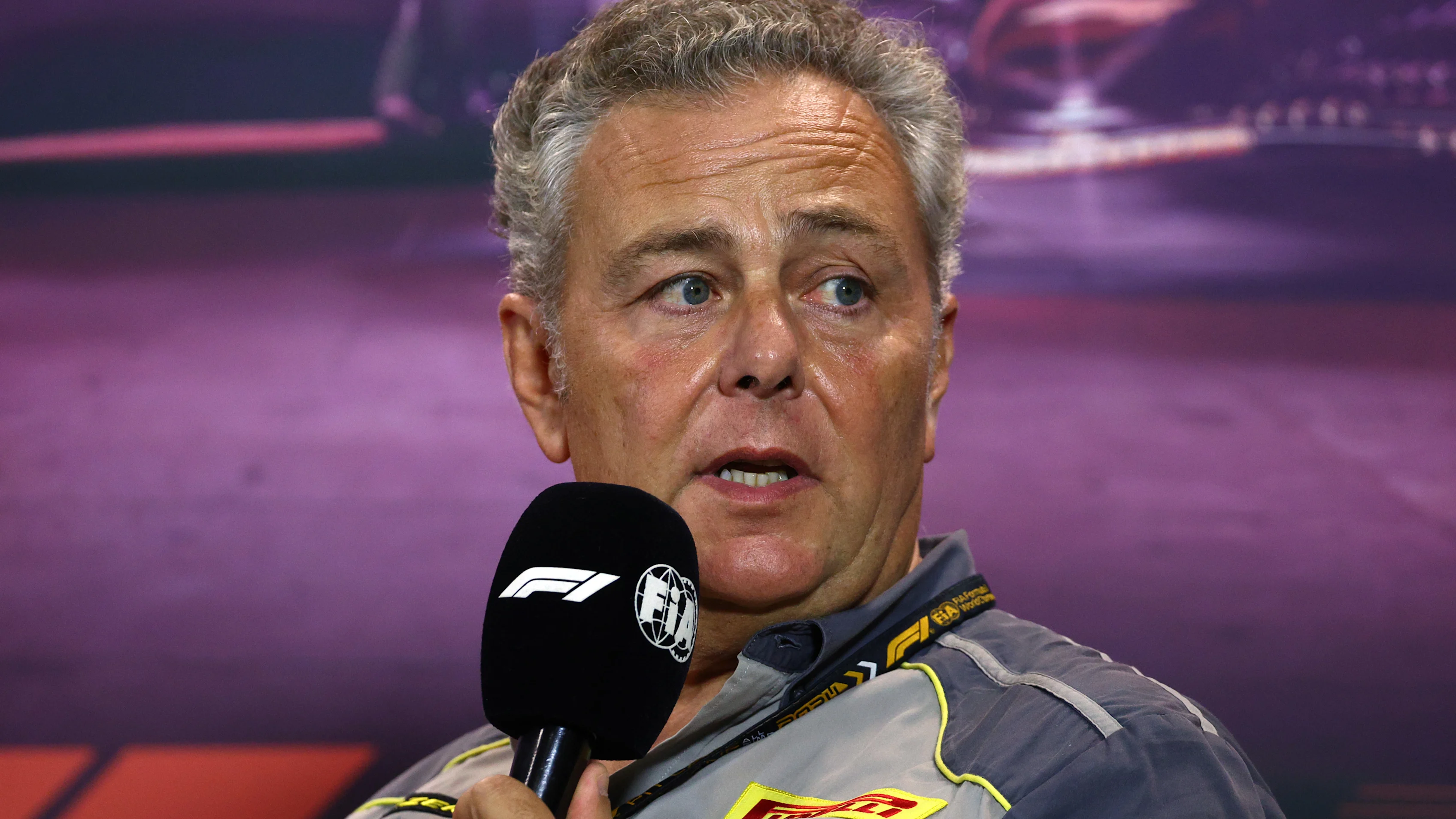 SINGAPORE, SINGAPORE - SEPTEMBER 20: Director of Pirelli F1 Mario Isola attends the Team Principals