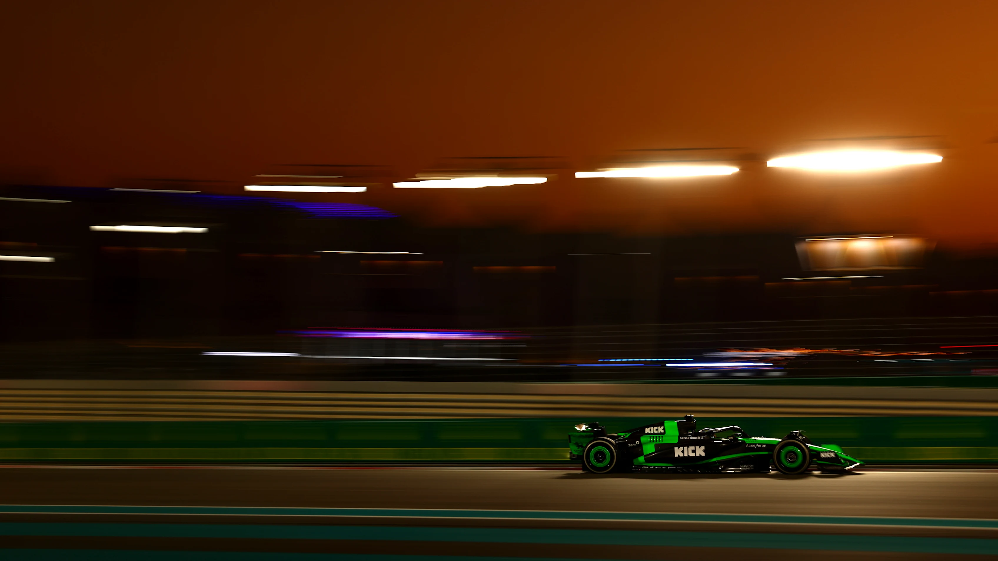 ABU DHABI, UNITED ARAB EMIRATES - DECEMBER 08: Valtteri Bottas of Finland driving the (77) Kick