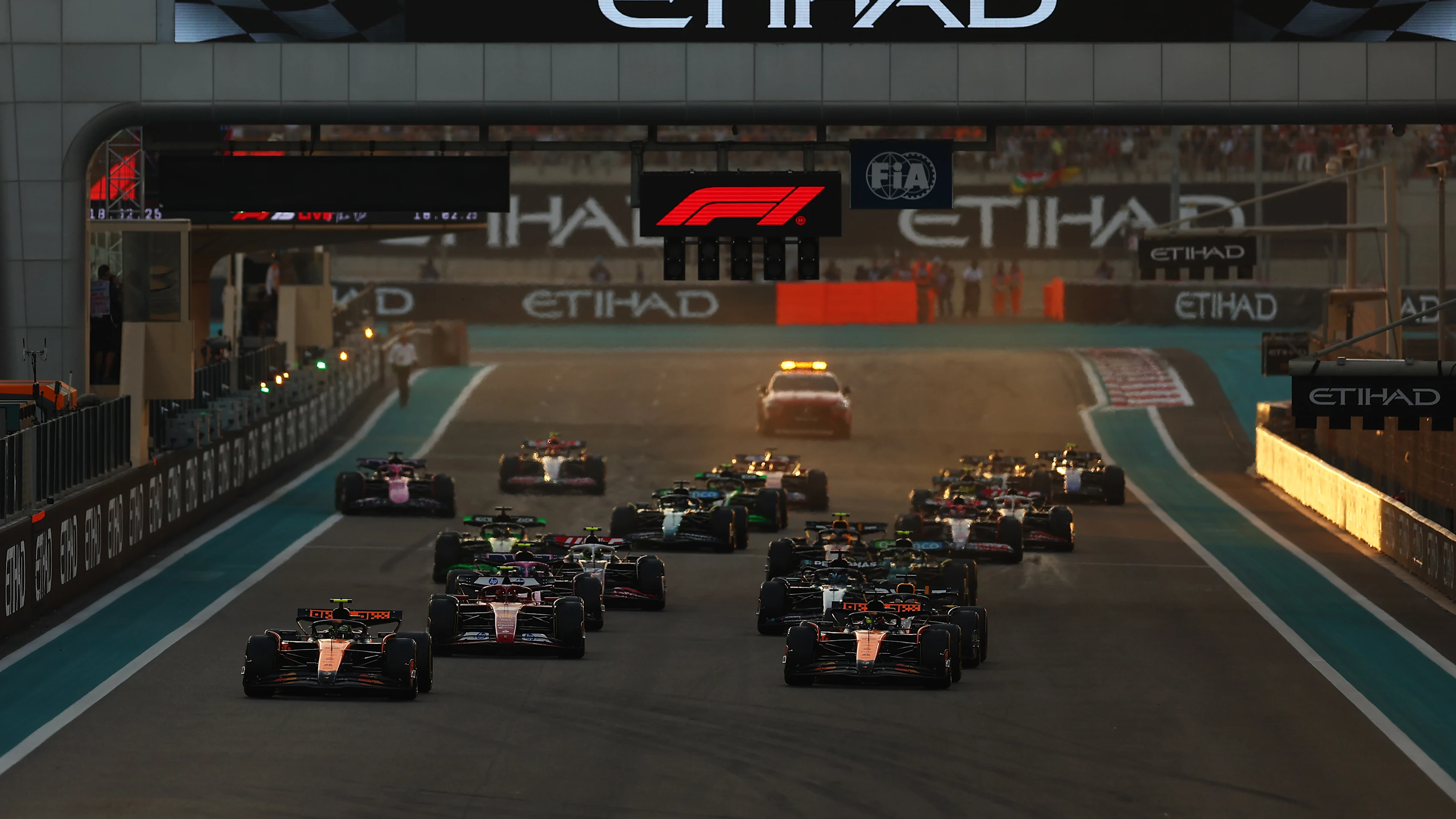 ABU DHABI, UNITED ARAB EMIRATES - DECEMBER 08: Lando Norris of Great Britain driving the (4)