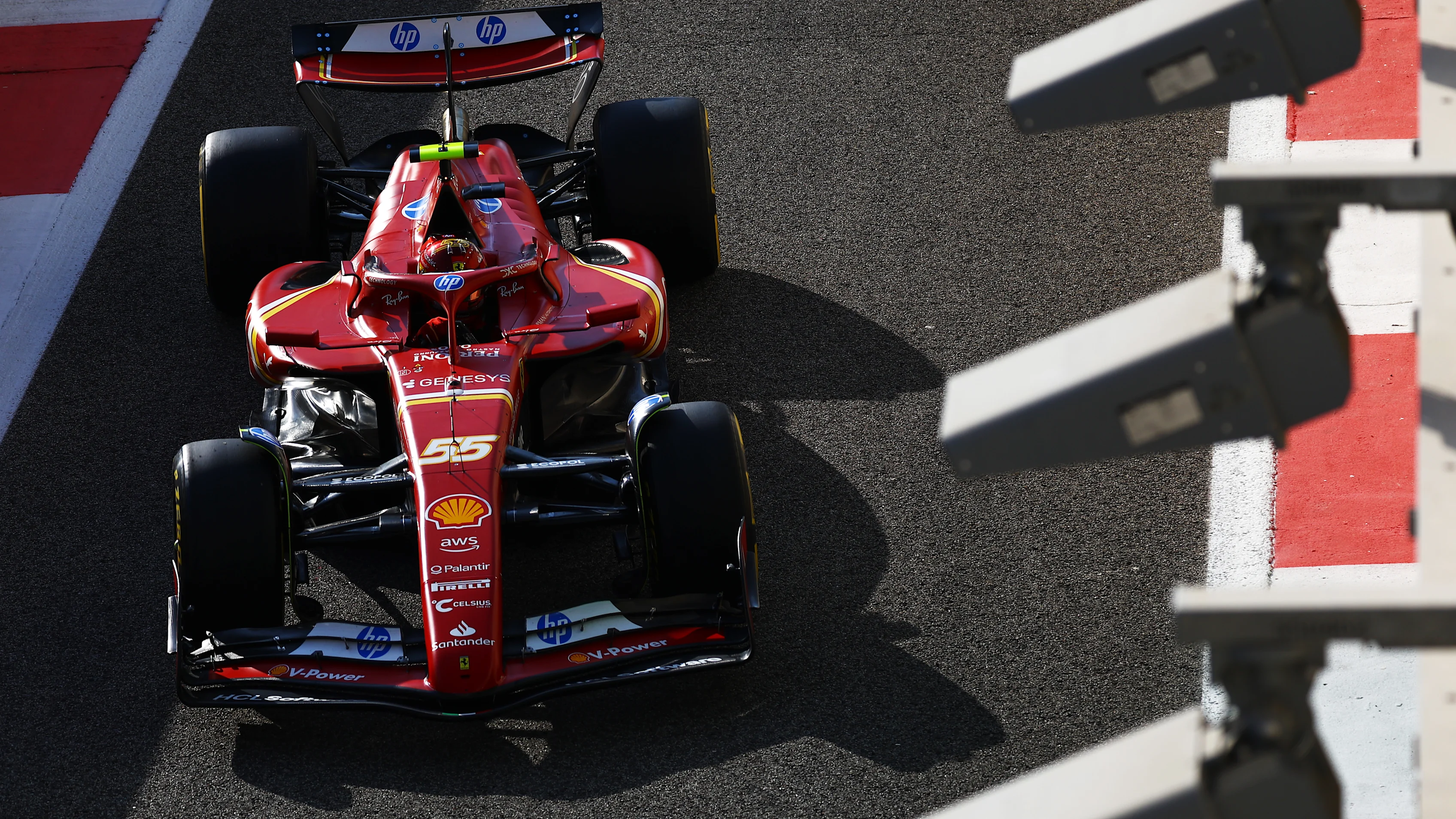ABU DHABI, UNITED ARAB EMIRATES - DECEMBER 07: Carlos Sainz of Spain driving (55) the Ferrari SF-24