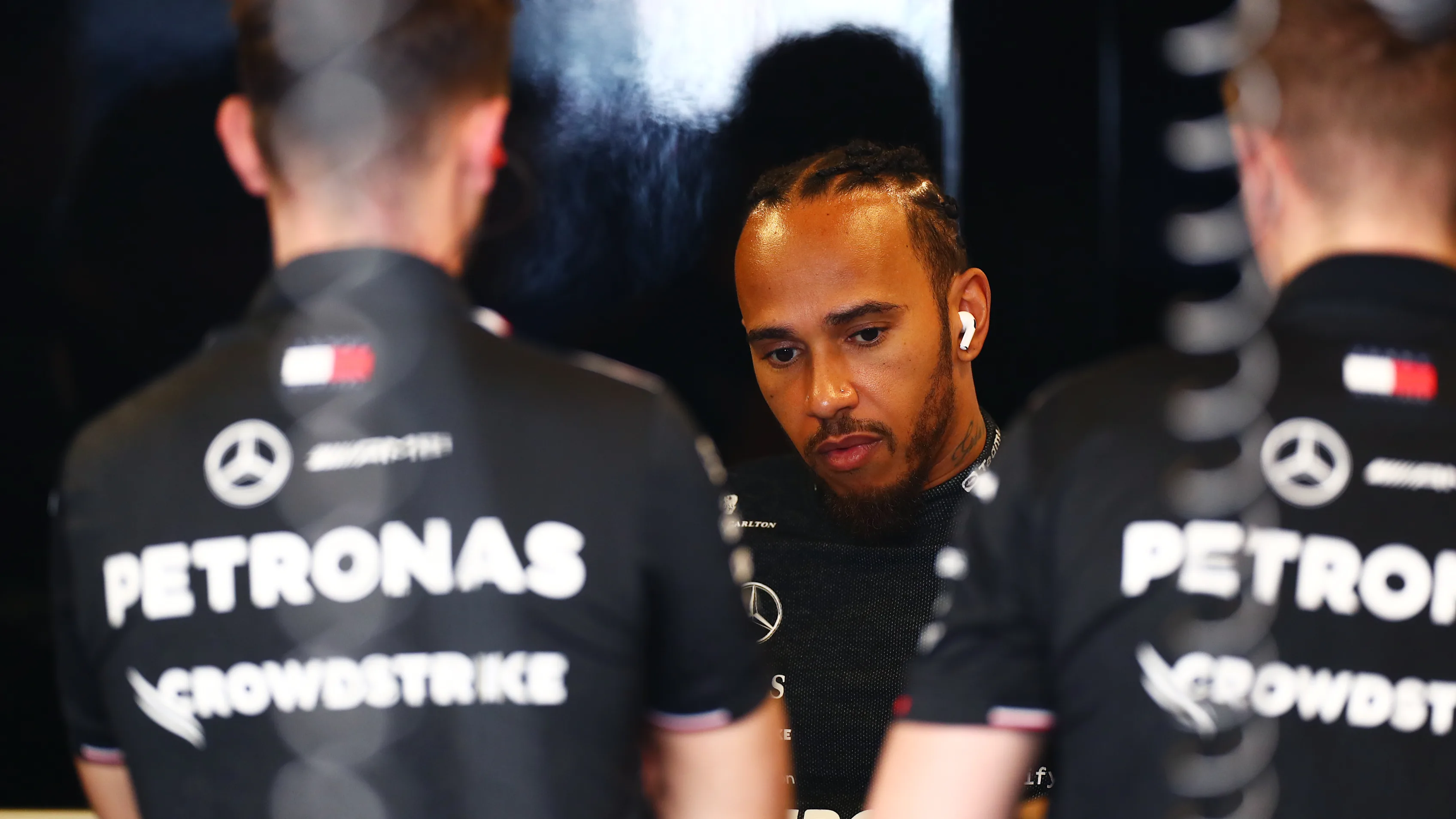 ABU DHABI, UNITED ARAB EMIRATES - DECEMBER 07: Lewis Hamilton of Great Britain and Mercedes