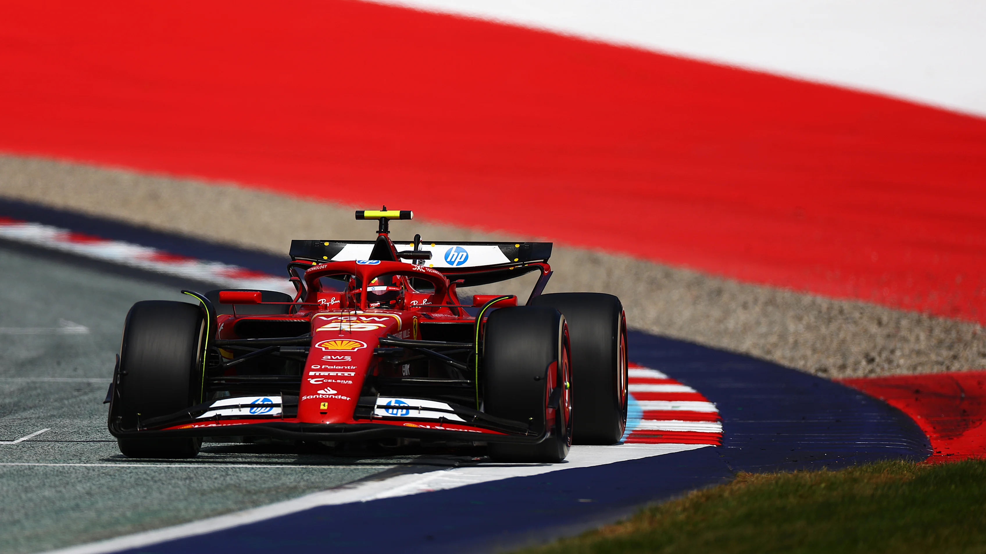 SPIELBERG, AUSTRIA - JUNE 30: Carlos Sainz of Spain driving (55) the Ferrari SF-24 on track during