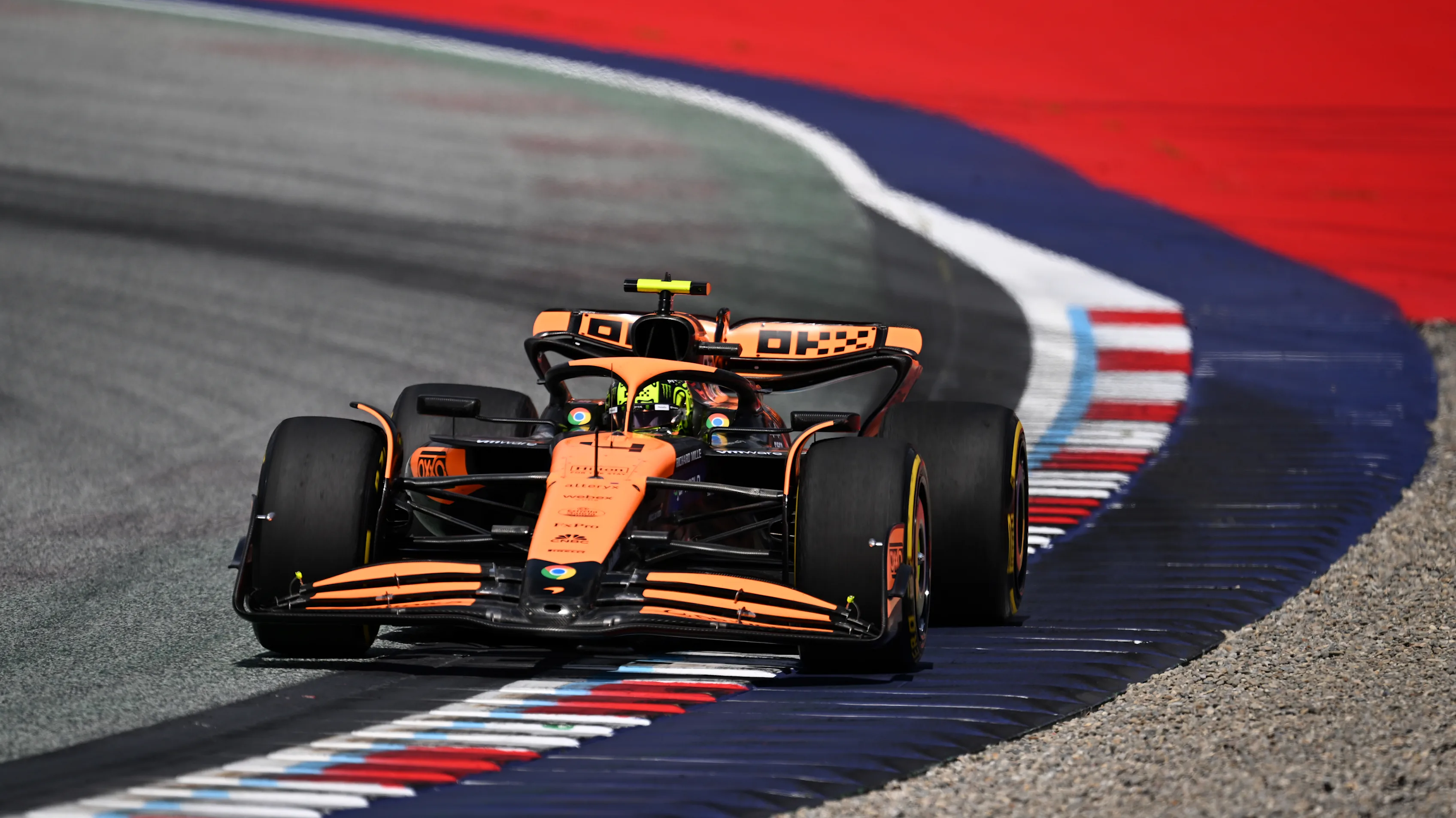 SPIELBERG, AUSTRIA - JUNE 30: Lando Norris of Great Britain driving the (4) McLaren MCL38 Mercedes
