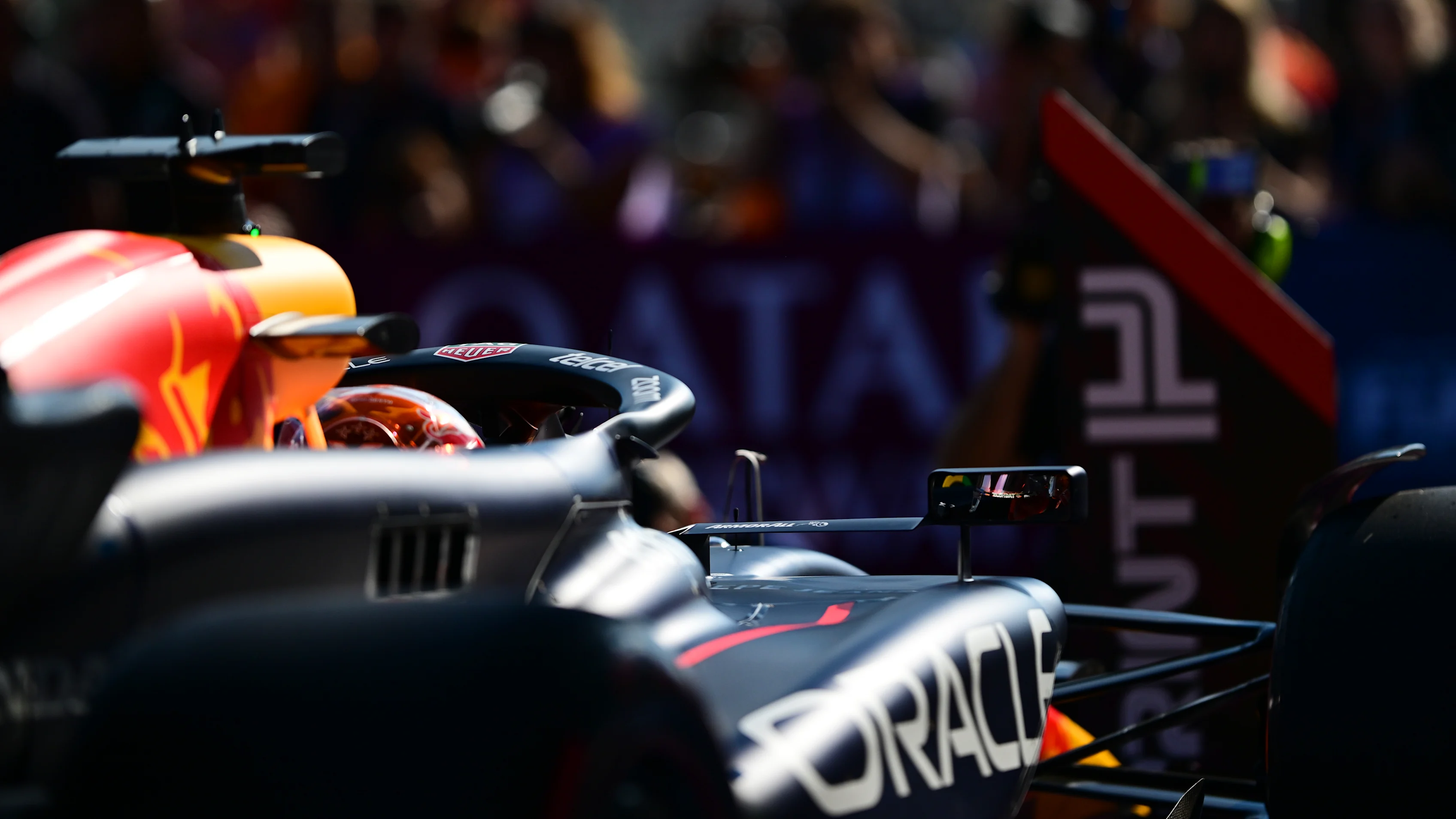 SPIELBERG, AUSTRIA - JUNE 28: Pole position qualifier Max Verstappen of the Netherlands driving the (1) Oracle Red Bull Racing RB20 stops in parc ferme during Sprint Qualifying ahead of the F1 Grand Prix of Austria at Red Bull Ring on June 28, 2024 in Spielberg, Austria. (Photo by Mario Renzi - Formula 1/Formula 1 via Getty Images)