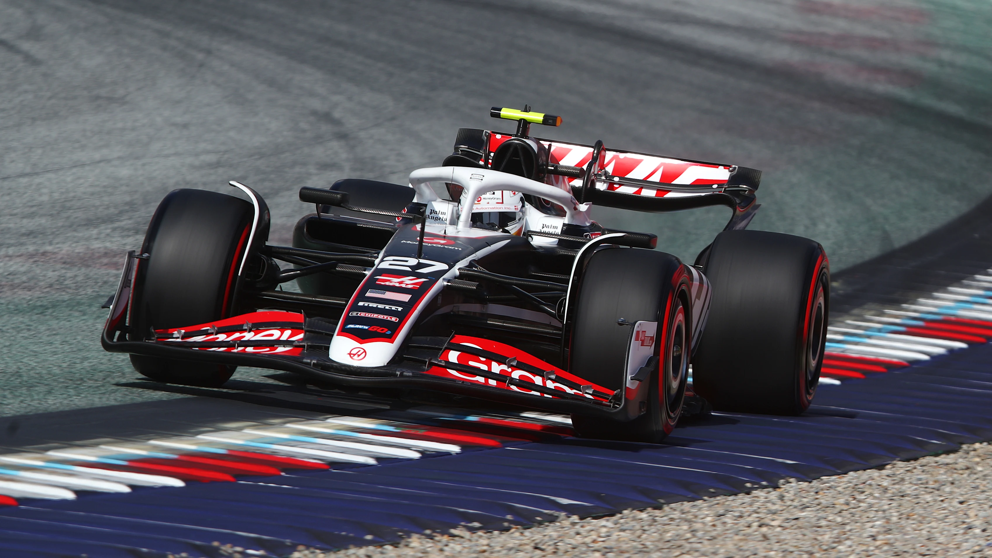 SPIELBERG, AUSTRIA - JUNE 29: Nico Hulkenberg of Germany driving the (27) Haas F1 VF-24 Ferrari on