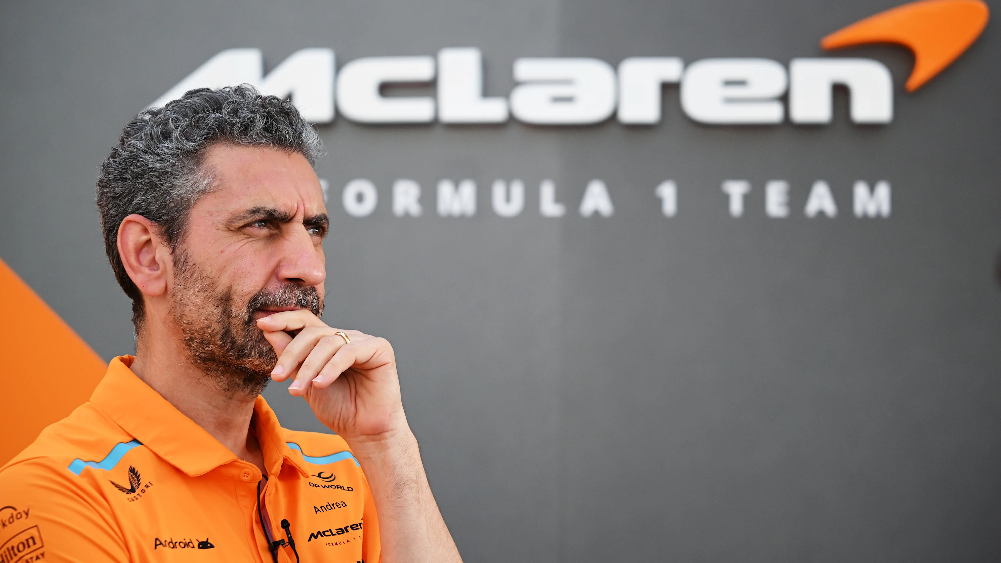 BAKU, AZERBAIJAN - SEPTEMBER 12: McLaren Team Principal Andrea Stella looks on in the Paddock