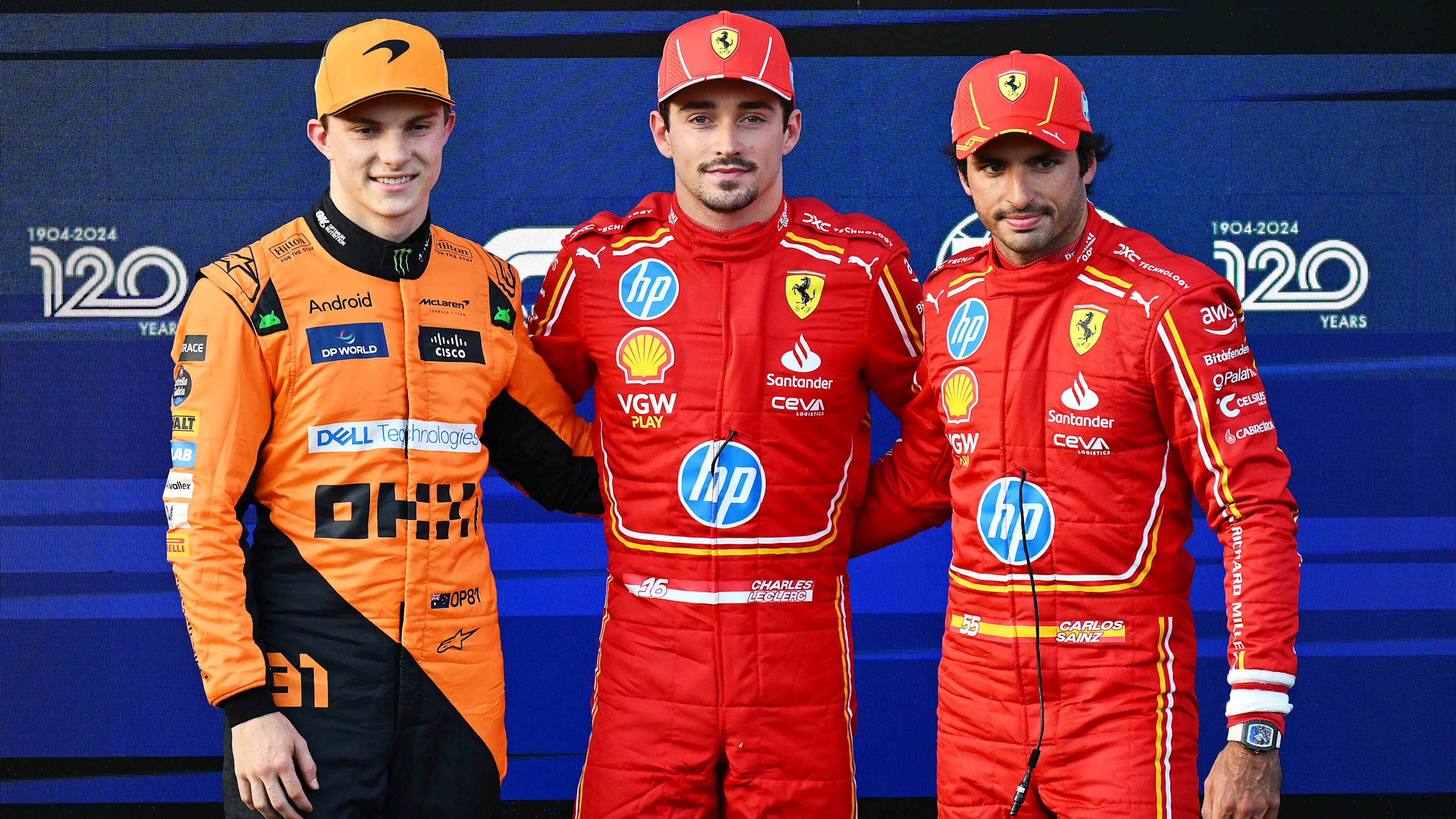 BAKU, AZERBAIJAN - SEPTEMBER 14: Pole position qualifier Charles Leclerc of Monaco and Ferrari,