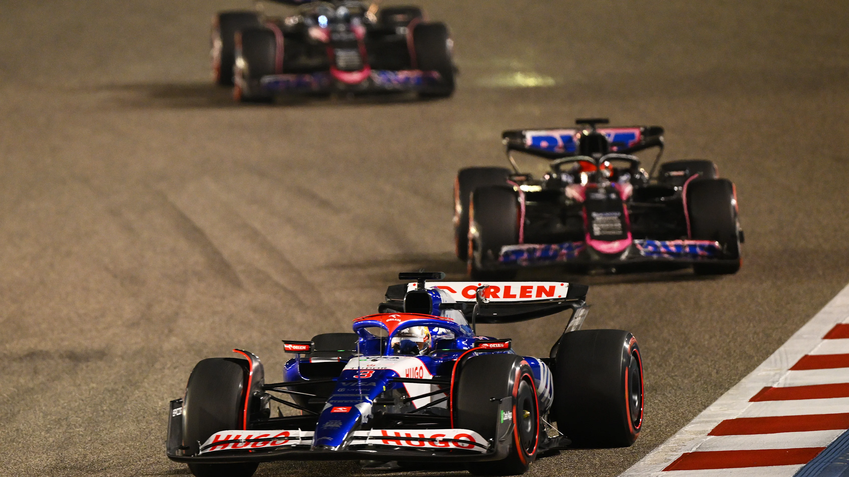 BAHRAIN, BAHRAIN - MARCH 02: Daniel Ricciardo of Australia driving the (3) Visa Cash App RB VCARB