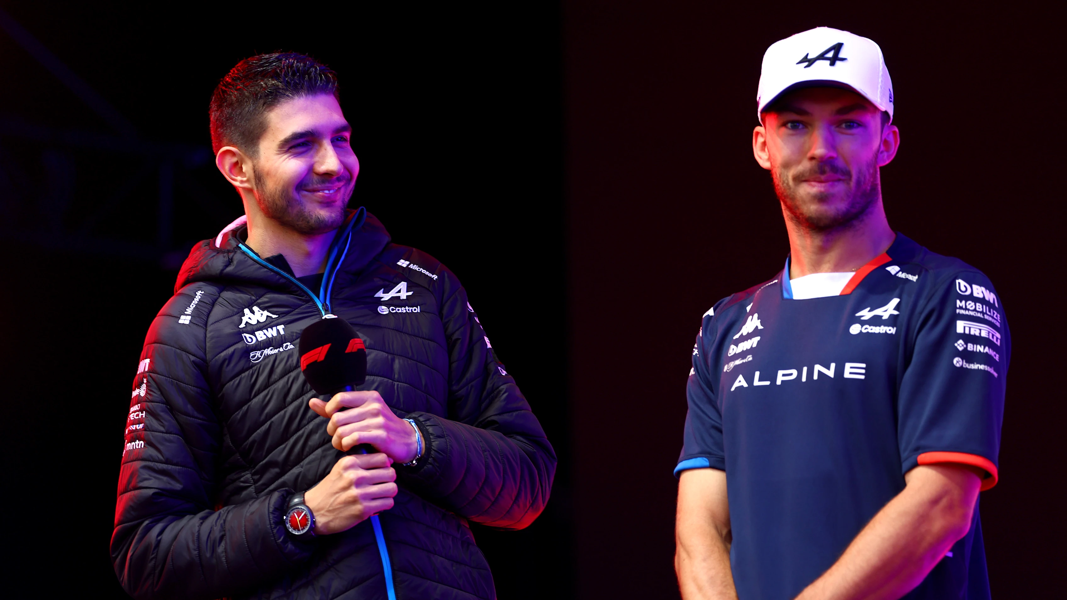 SPA, BELGIUM - JULY 27: Esteban Ocon of France and Alpine F1 and Pierre Gasly of France and Alpine