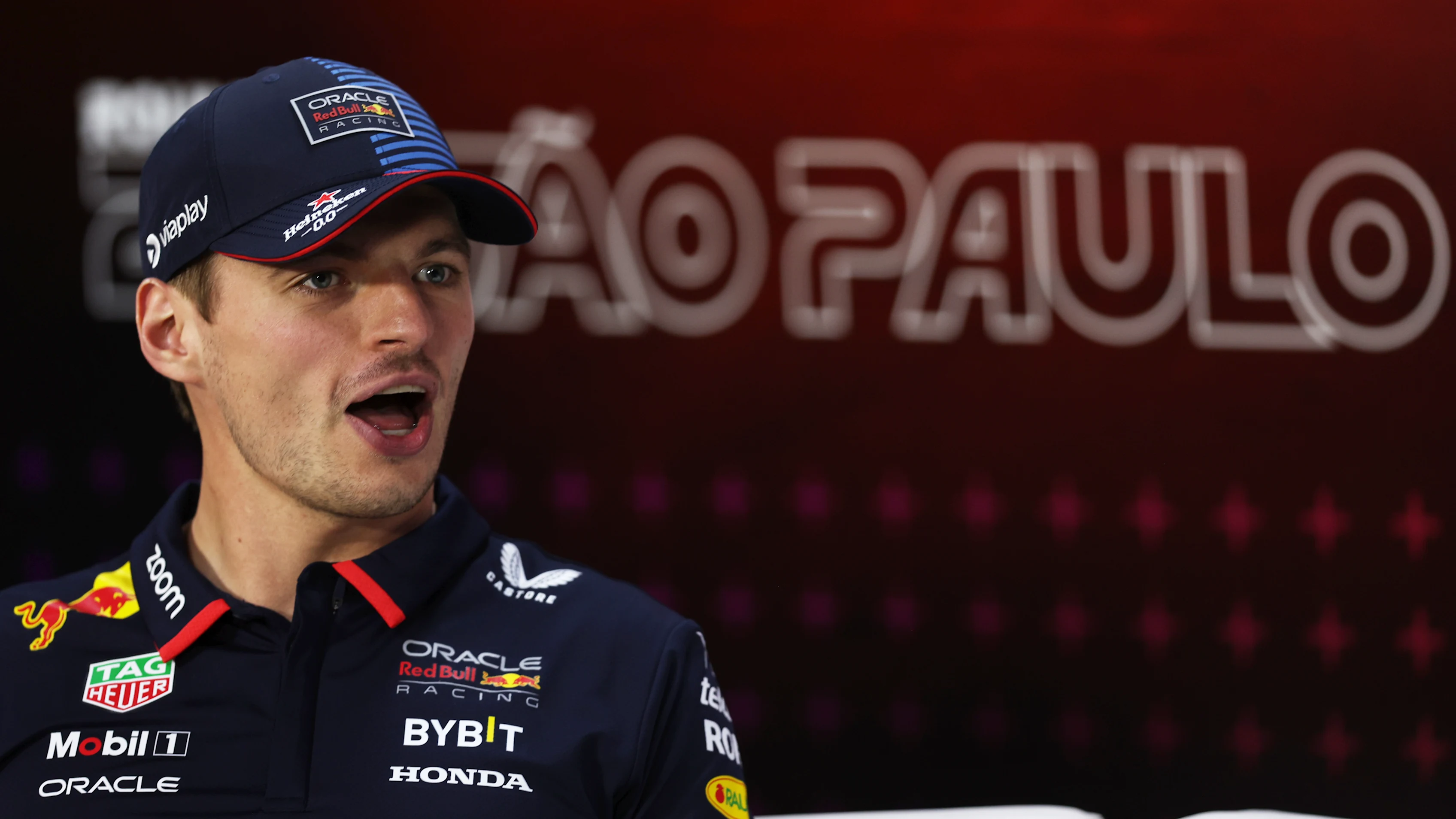 SAO PAULO, BRAZIL - OCTOBER 31: Max Verstappen of the Netherlands and Oracle Red Bull Racing