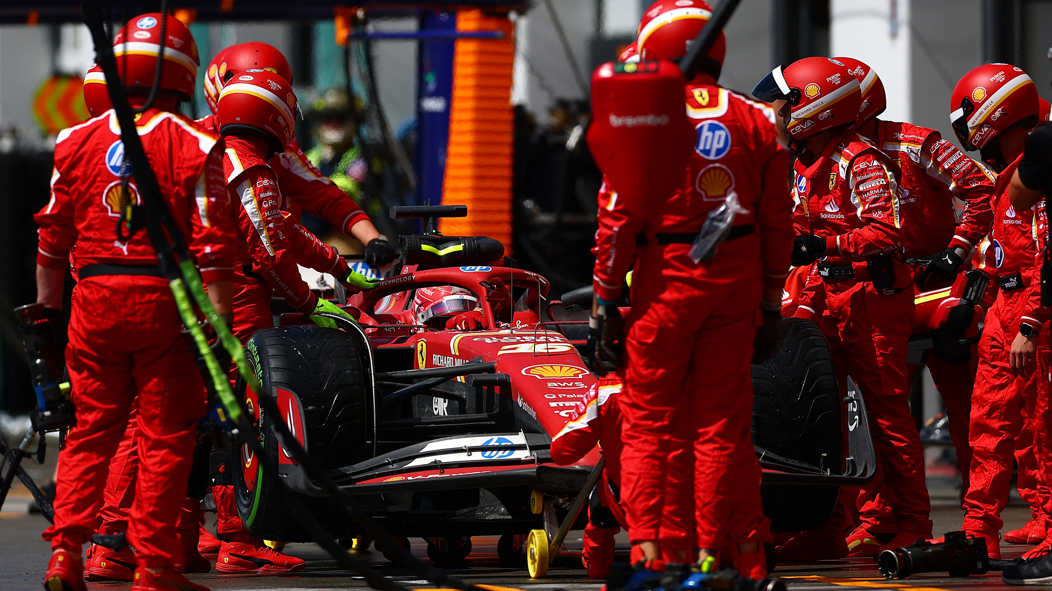 MONTREAL, QUEBEC - JUNE 09: Charles Leclerc of Monaco driving the (16) Ferrari SF-24 retires from
