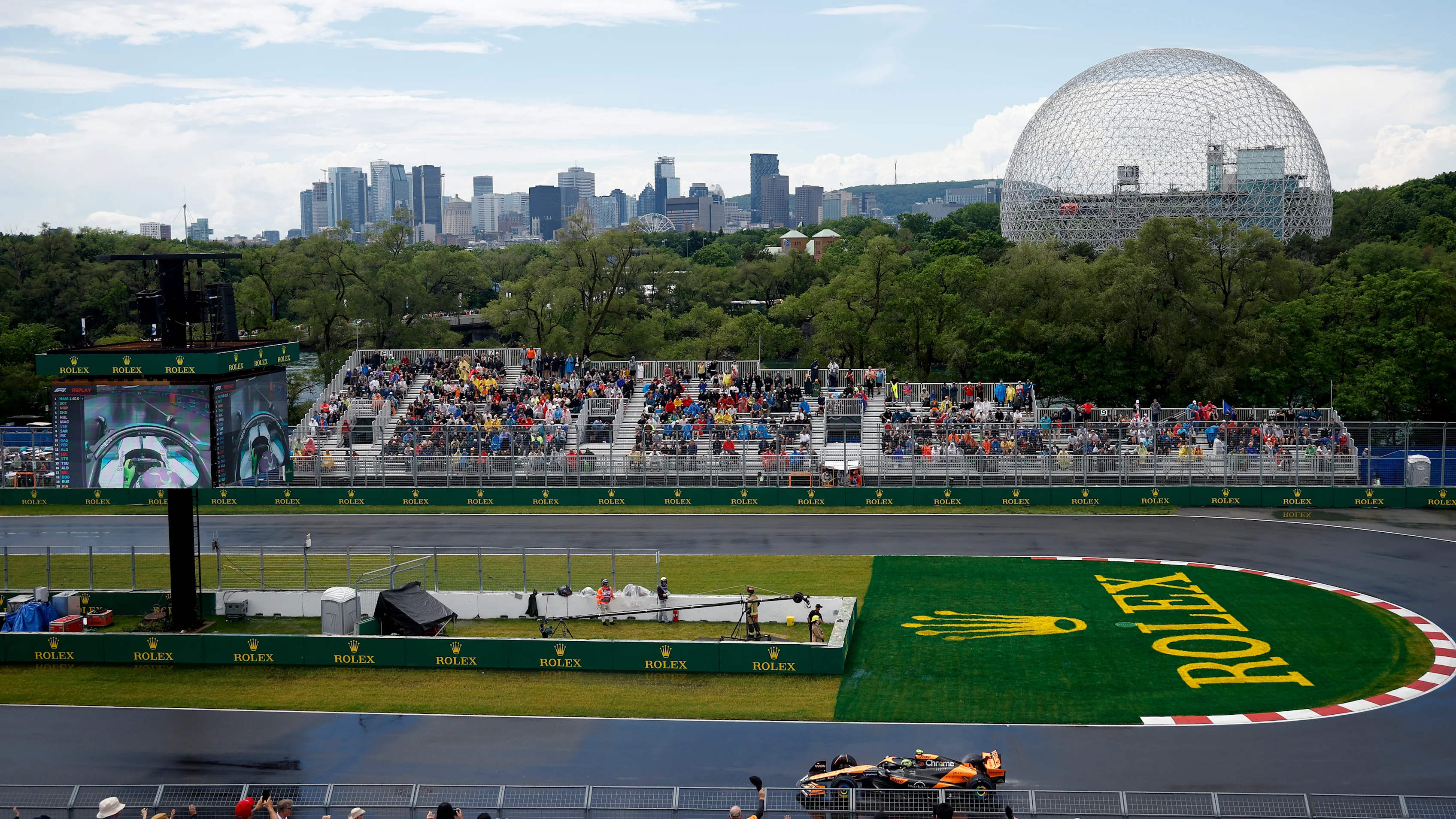 MONTREAL, QUEBEC - JUNE 07: Lando Norris of Great Britain driving the (4) McLaren MCL38 Mercedes on
