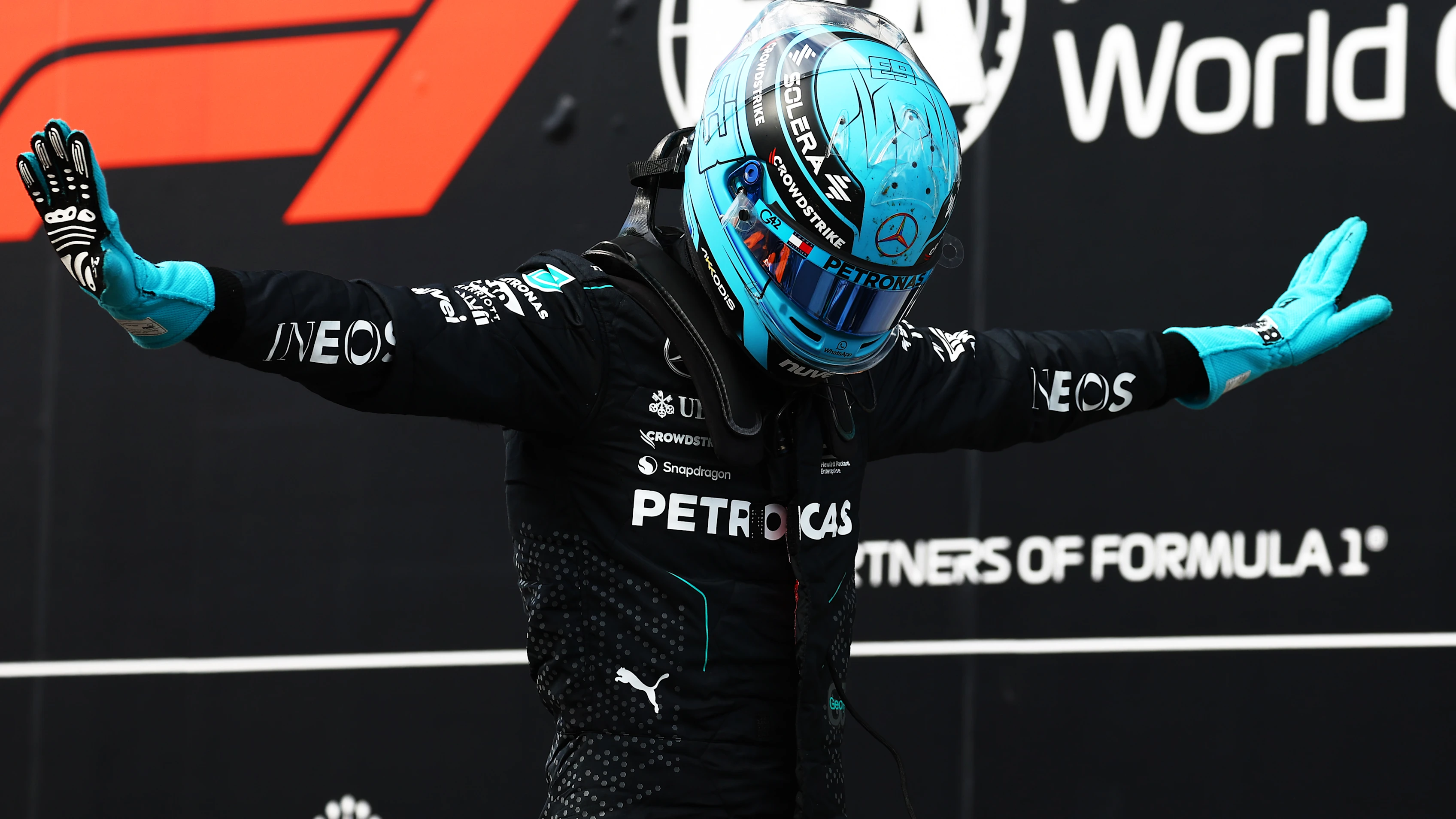 MONTREAL, QUEBEC - JUNE 08: George Russell of Great Britain driving the (63) Mercedes AMG Petronas