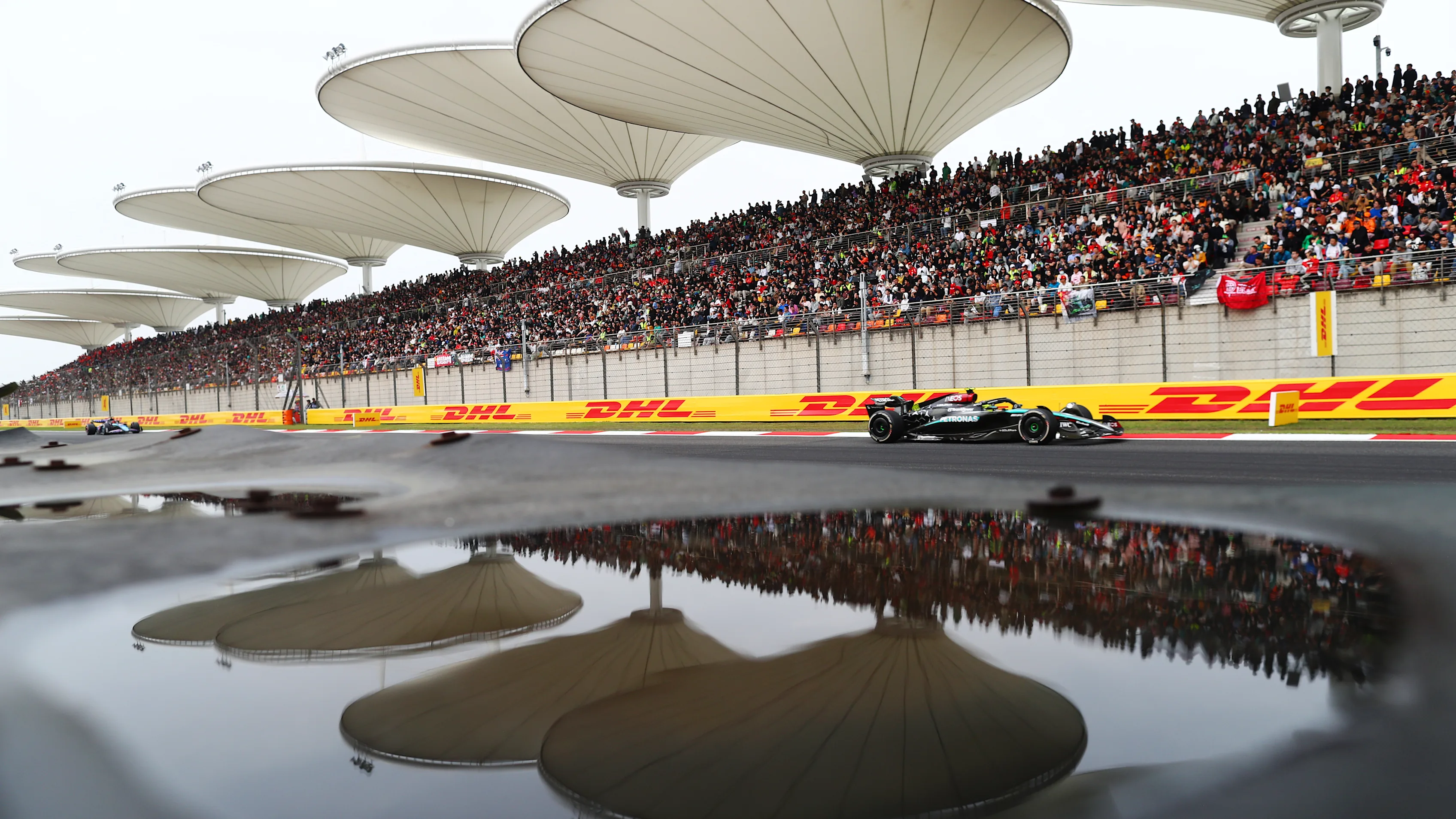 SHANGHAI, CHINA - APRIL 21: Lewis Hamilton of Great Britain driving the (44) Mercedes AMG Petronas