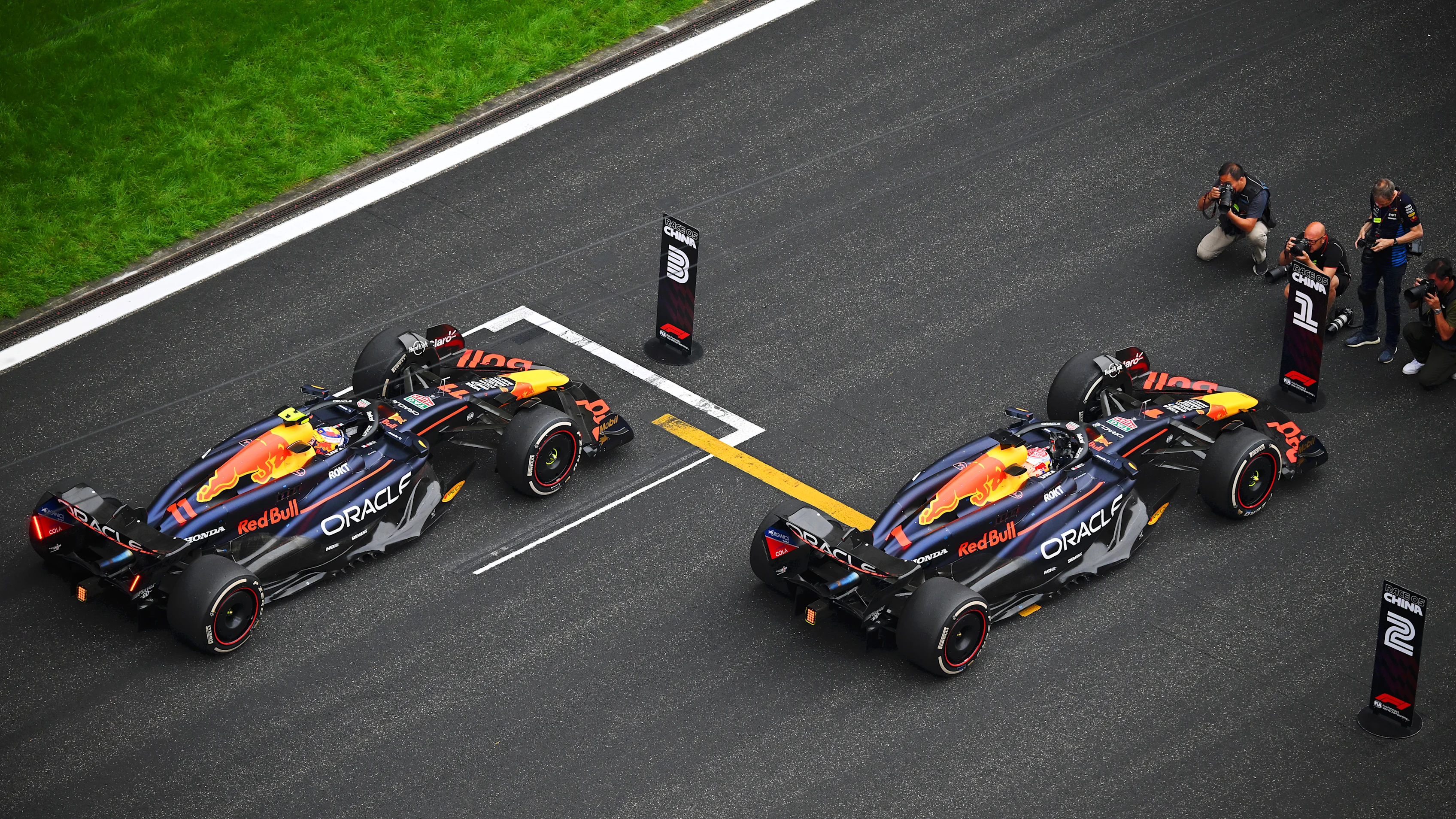 SHANGHAI, CHINA - APRIL 21: Race winner Max Verstappen of the Netherlands and Oracle Red Bull