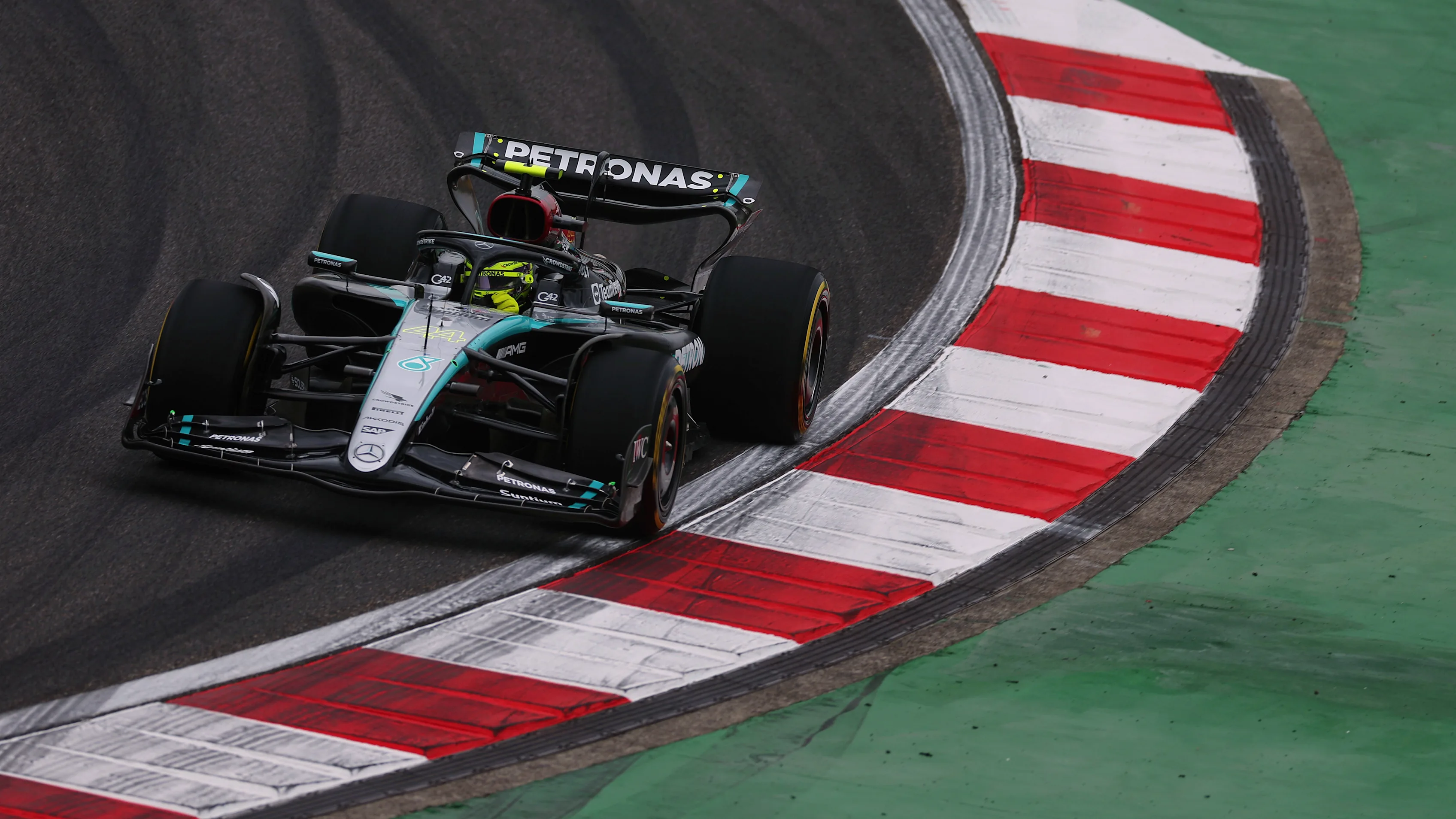 SHANGHAI, CHINA - APRIL 19: Lewis Hamilton of Great Britain driving the (44) Mercedes AMG Petronas