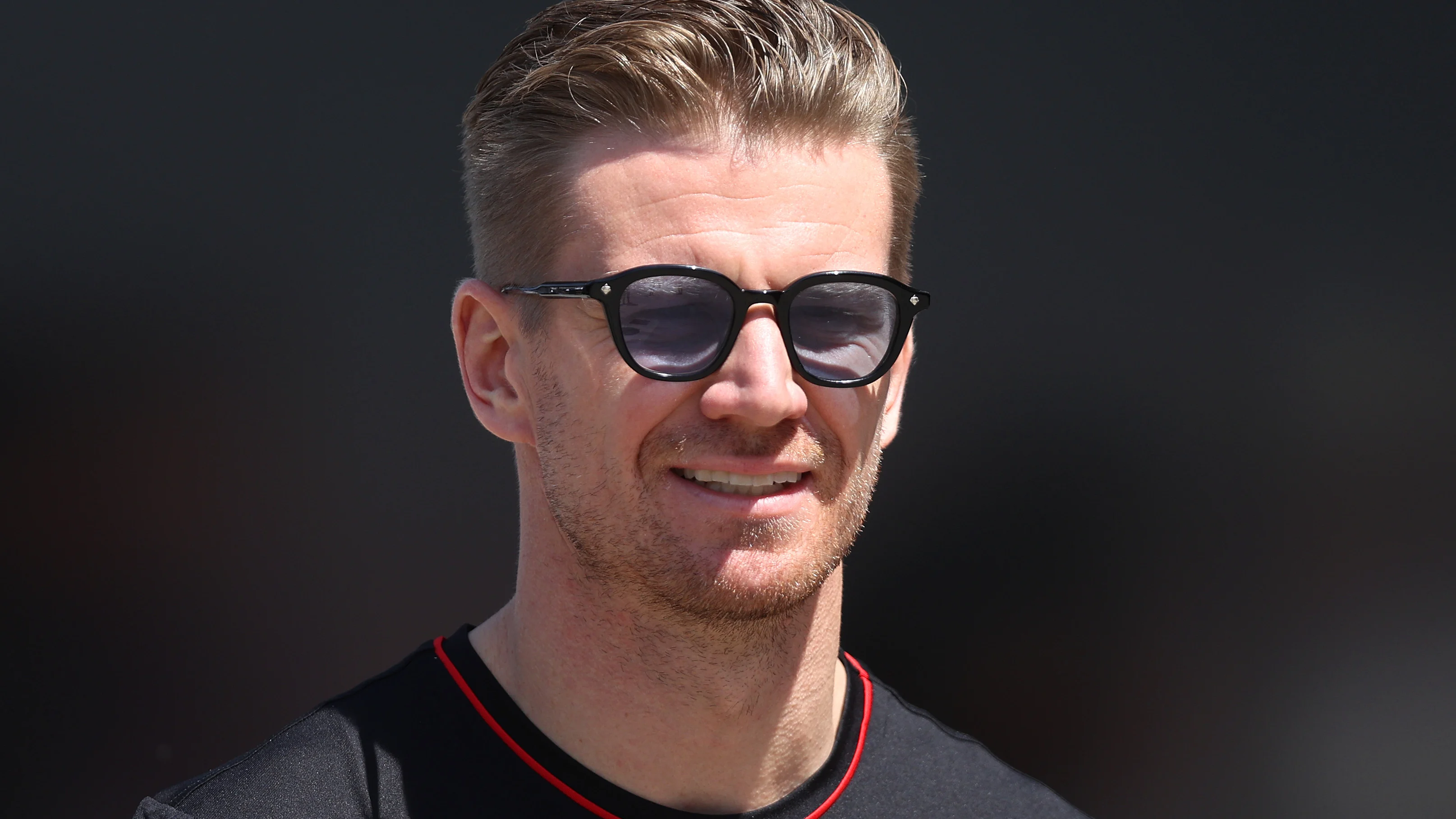 SHANGHAI, CHINA - APRIL 18: Nico Hulkenberg of Germany and Haas F1 looks on in the Paddock during