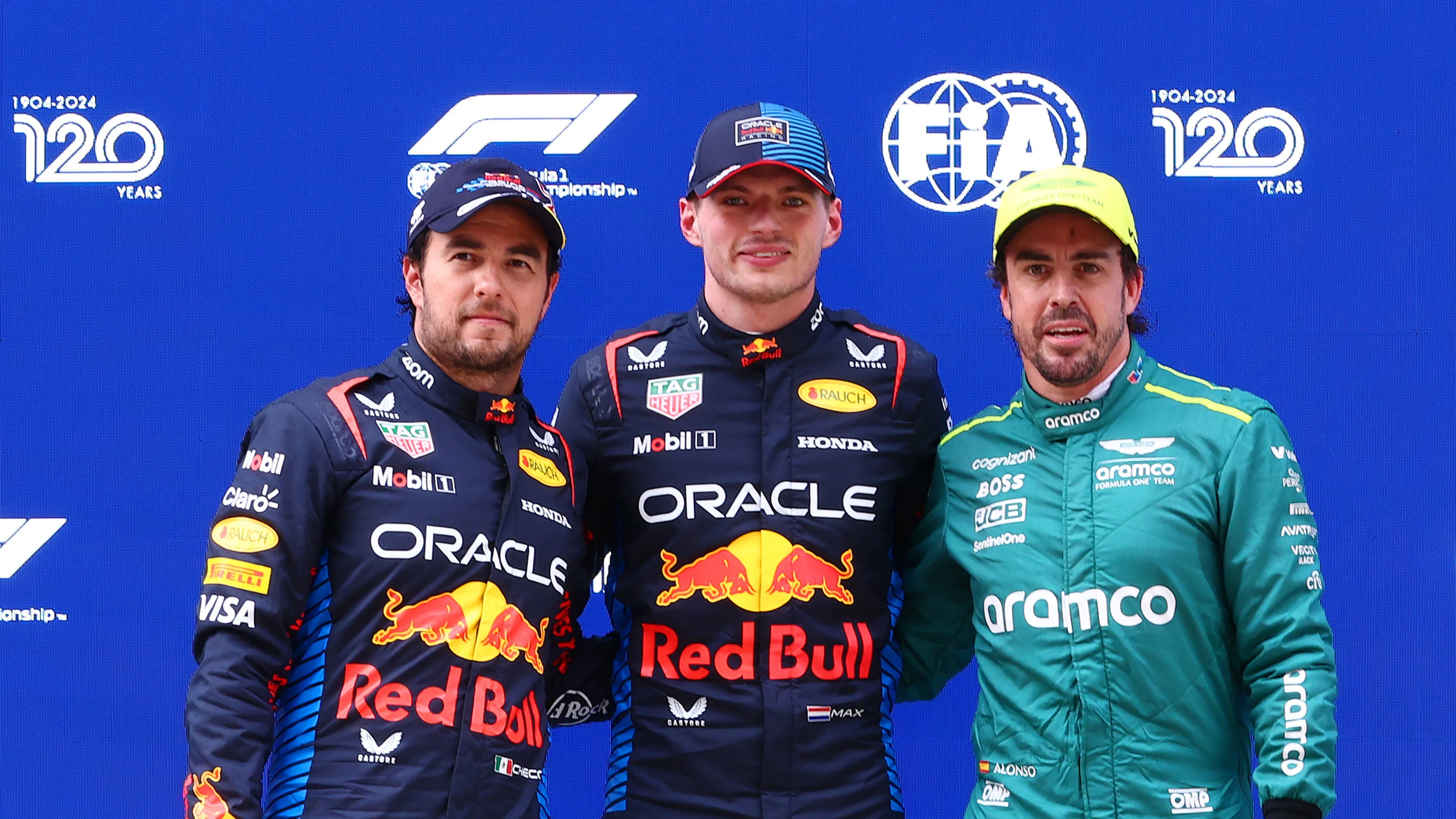 SHANGHAI, CHINA - APRIL 20: Pole position qualifier Max Verstappen of the Netherlands and Oracle