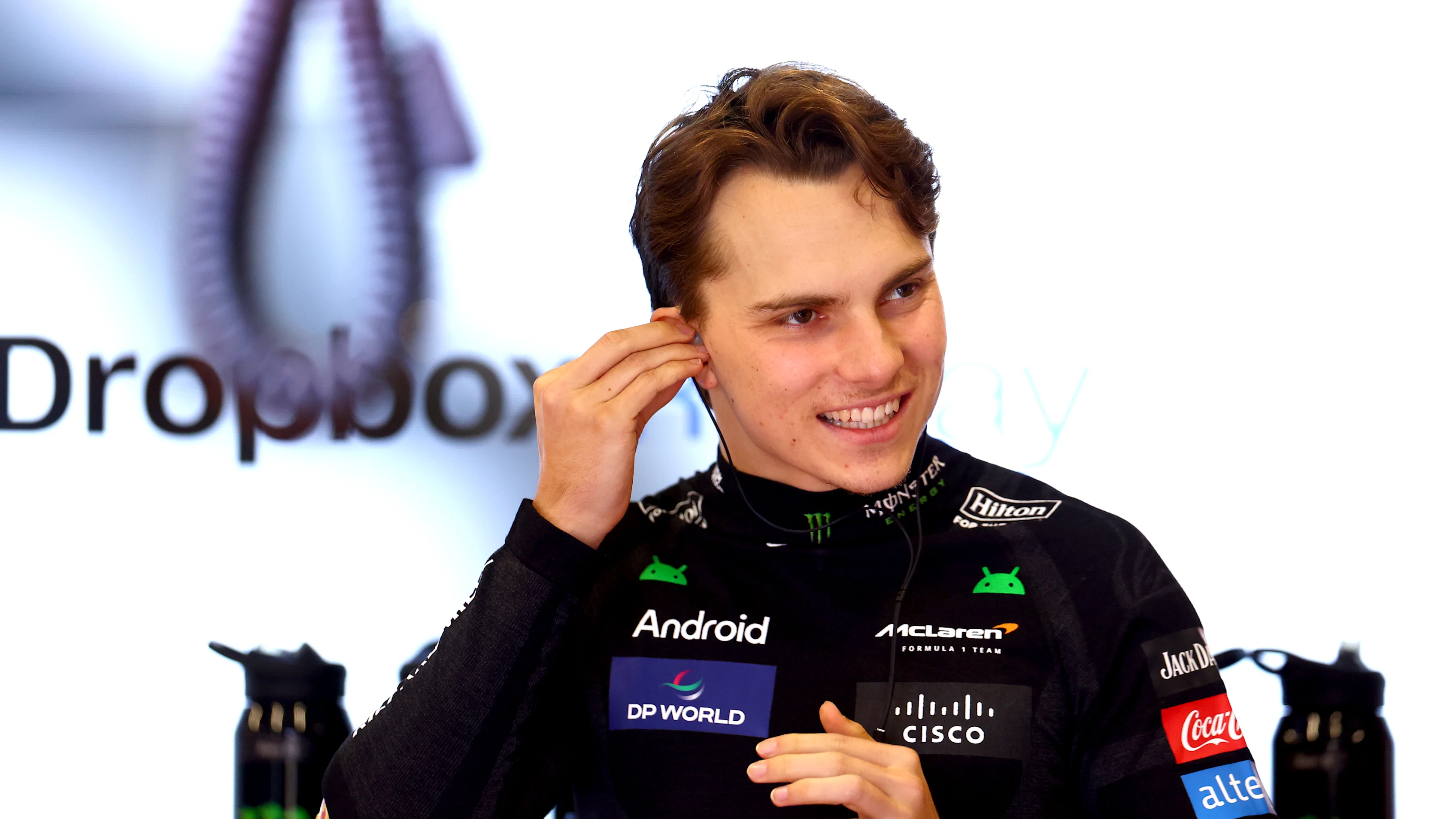 NORTHAMPTON, ENGLAND - JULY 06: Oscar Piastri of Australia and McLaren prepares to drive in the