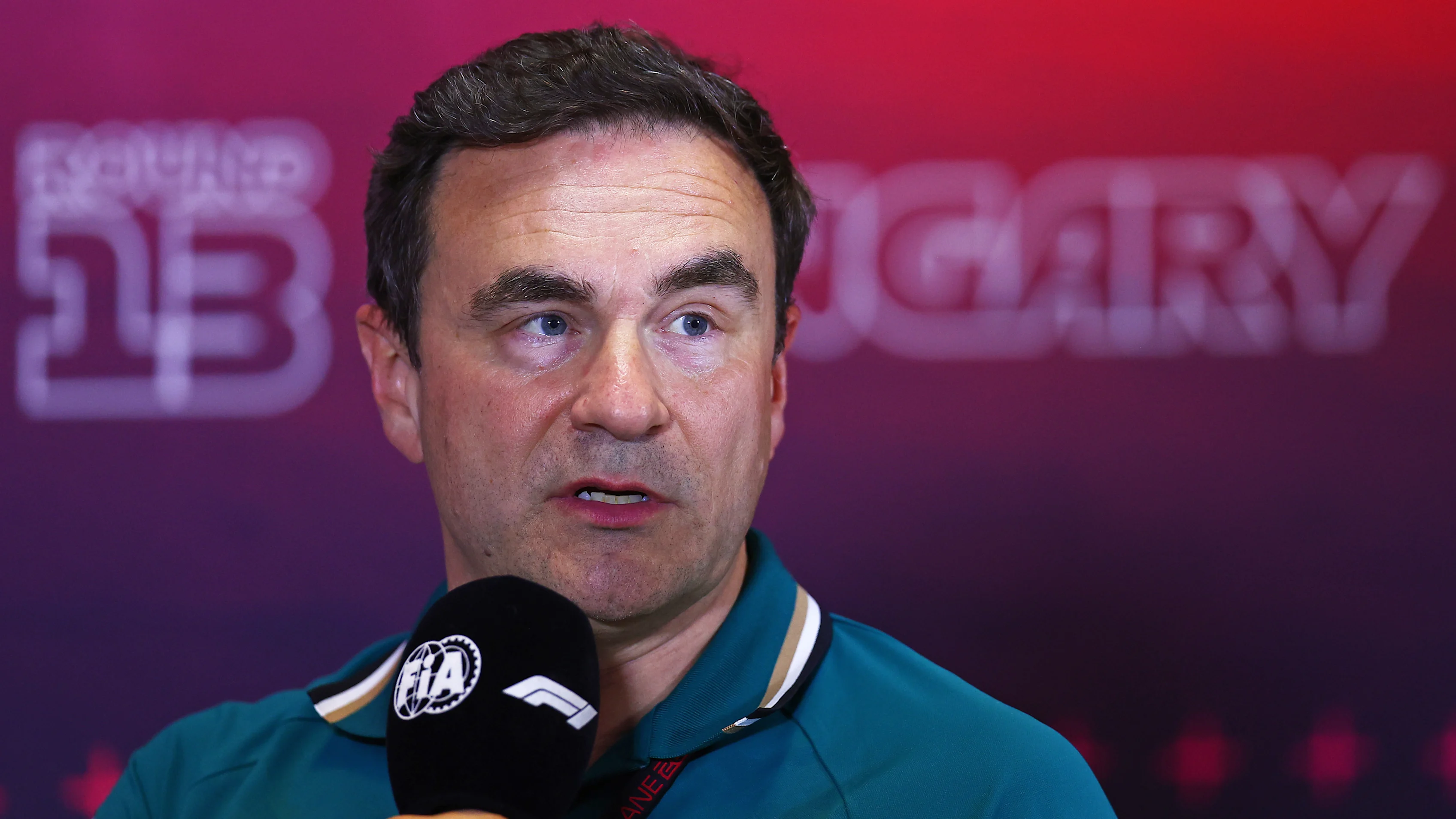 BUDAPEST, HUNGARY - JULY 19: Dan Fallows, Technical Director of Aston Martin F1 talks at the Team