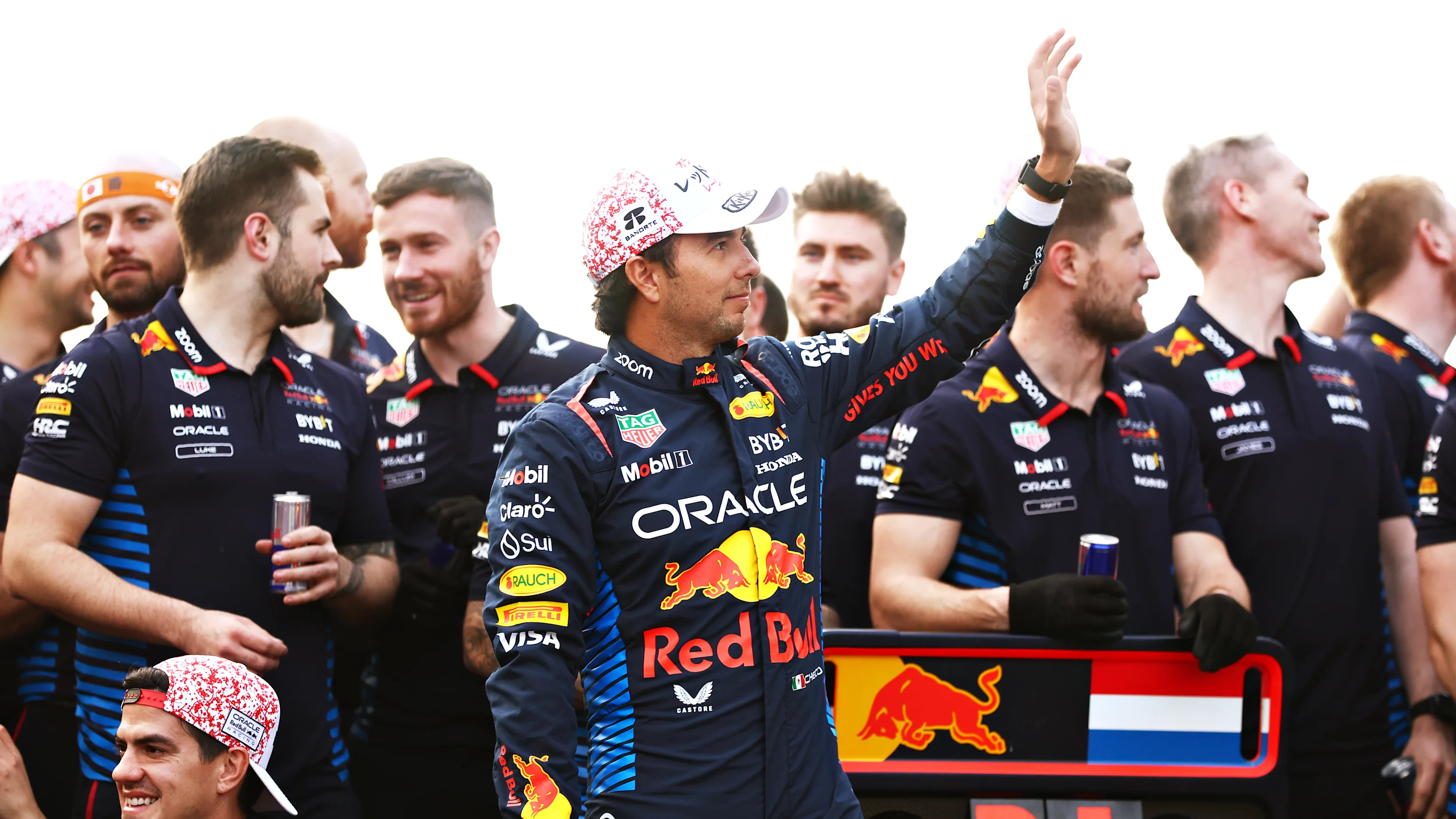 SUZUKA, JAPAN - APRIL 07: Second placed Sergio Perez of Mexico and Oracle Red Bull Racing