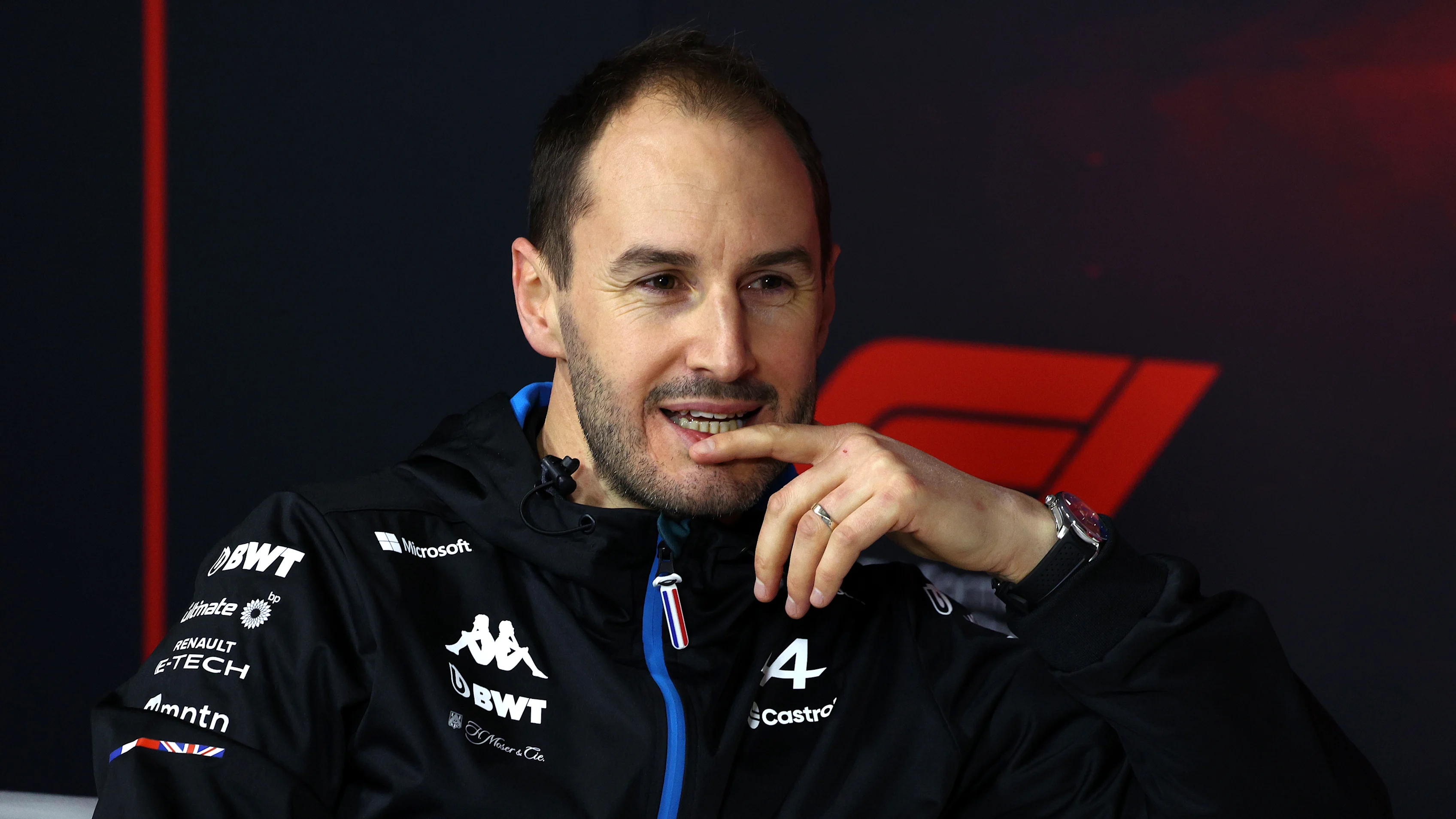 LAS VEGAS, NEVADA - NOVEMBER 21: Oliver Oakes, Team Principal of Alpine F1 attends the Team