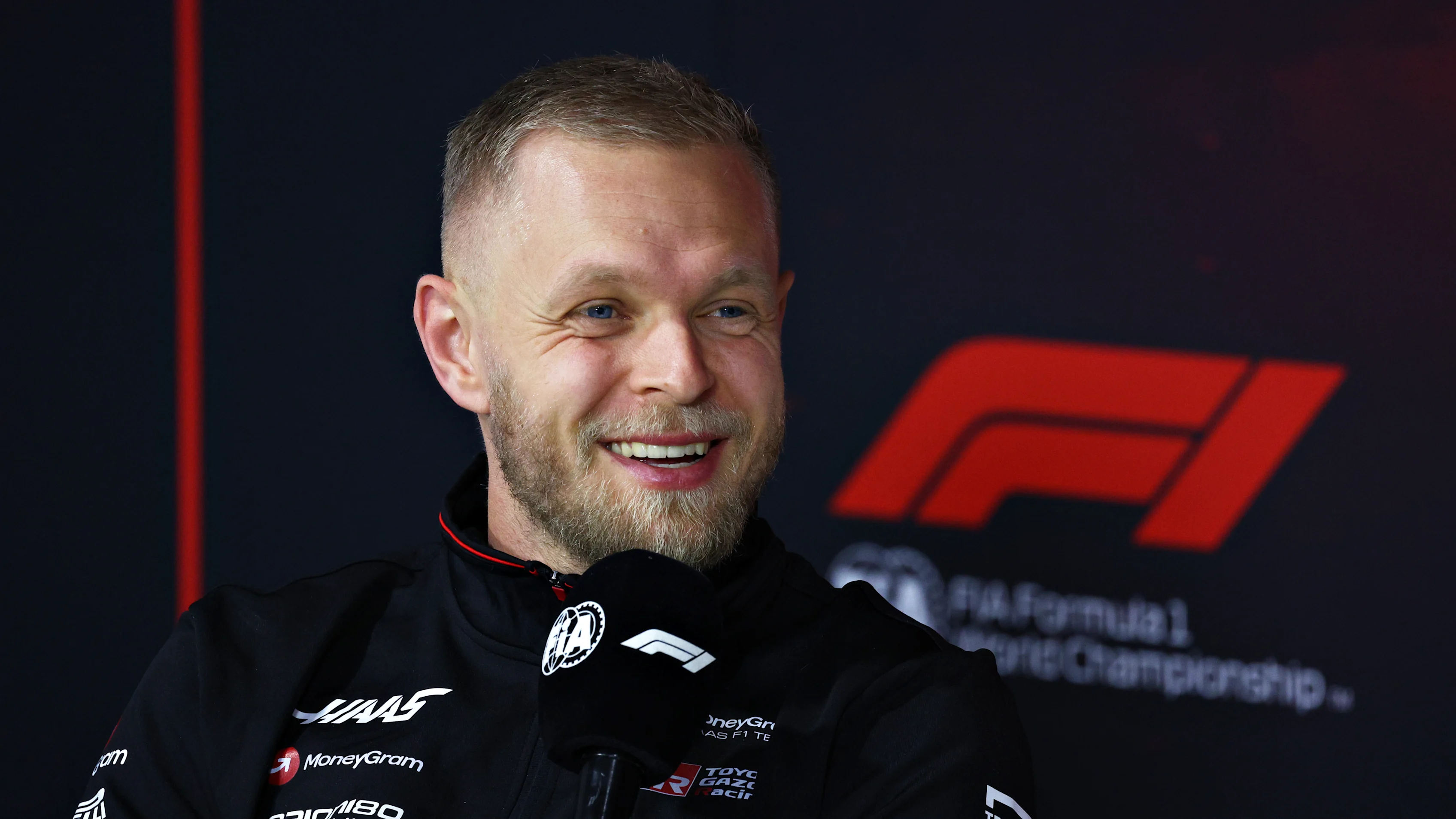 LAS VEGAS, NEVADA - NOVEMBER 20: Kevin Magnussen of Denmark and Haas F1 attends the Drivers Press