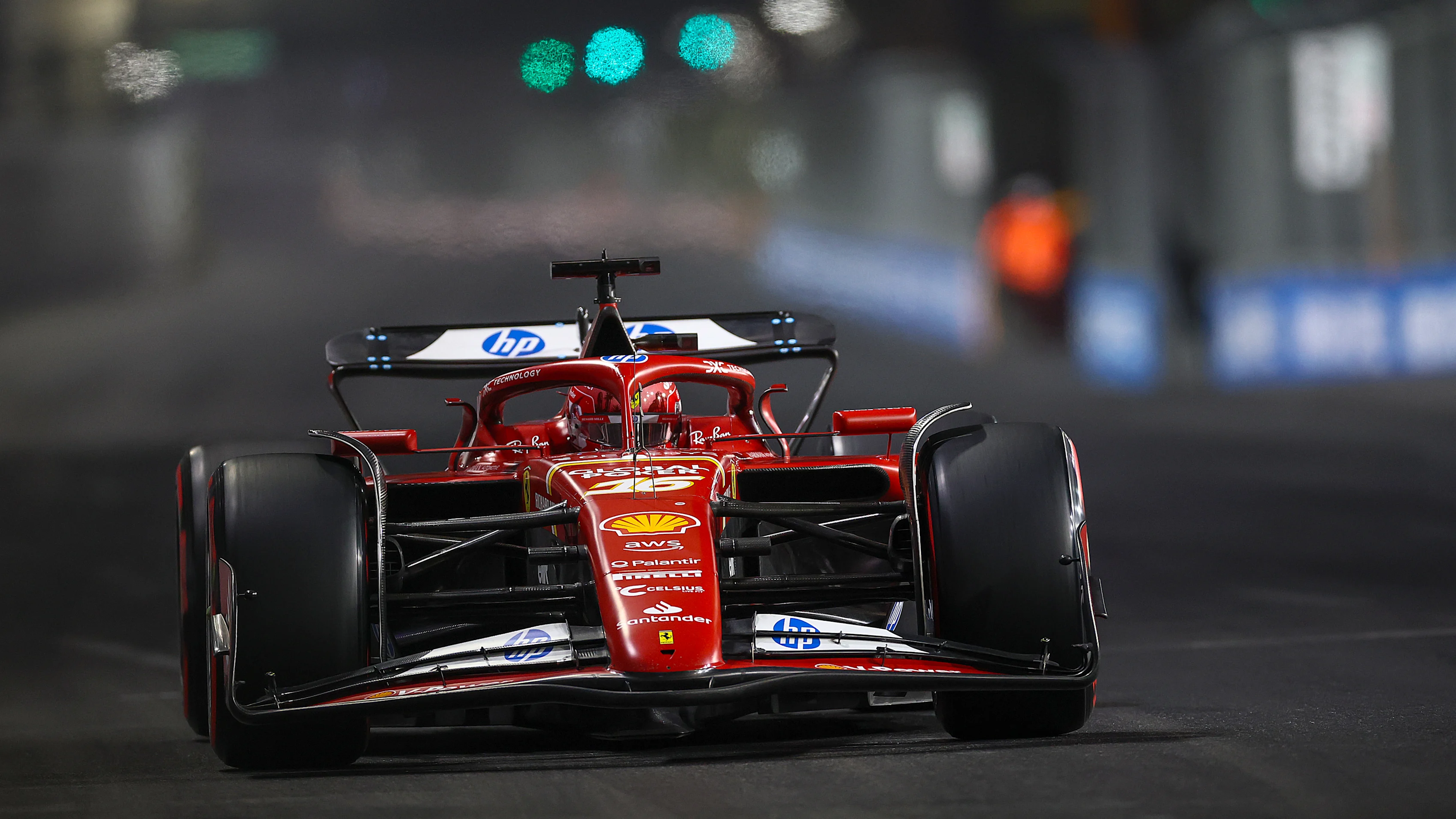 LAS VEGAS, NEVADA - NOVEMBER 22: Charles Leclerc of Monaco driving the (16) Ferrari SF-24 on track