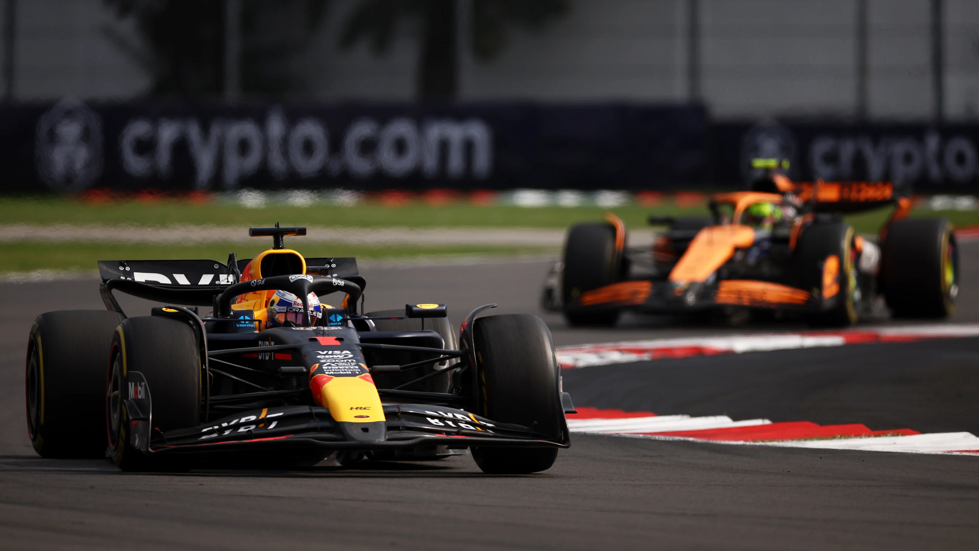 MEXICO CITY, MEXICO - OCTOBER 27: Max Verstappen of the Netherlands driving the (1) Oracle Red Bull