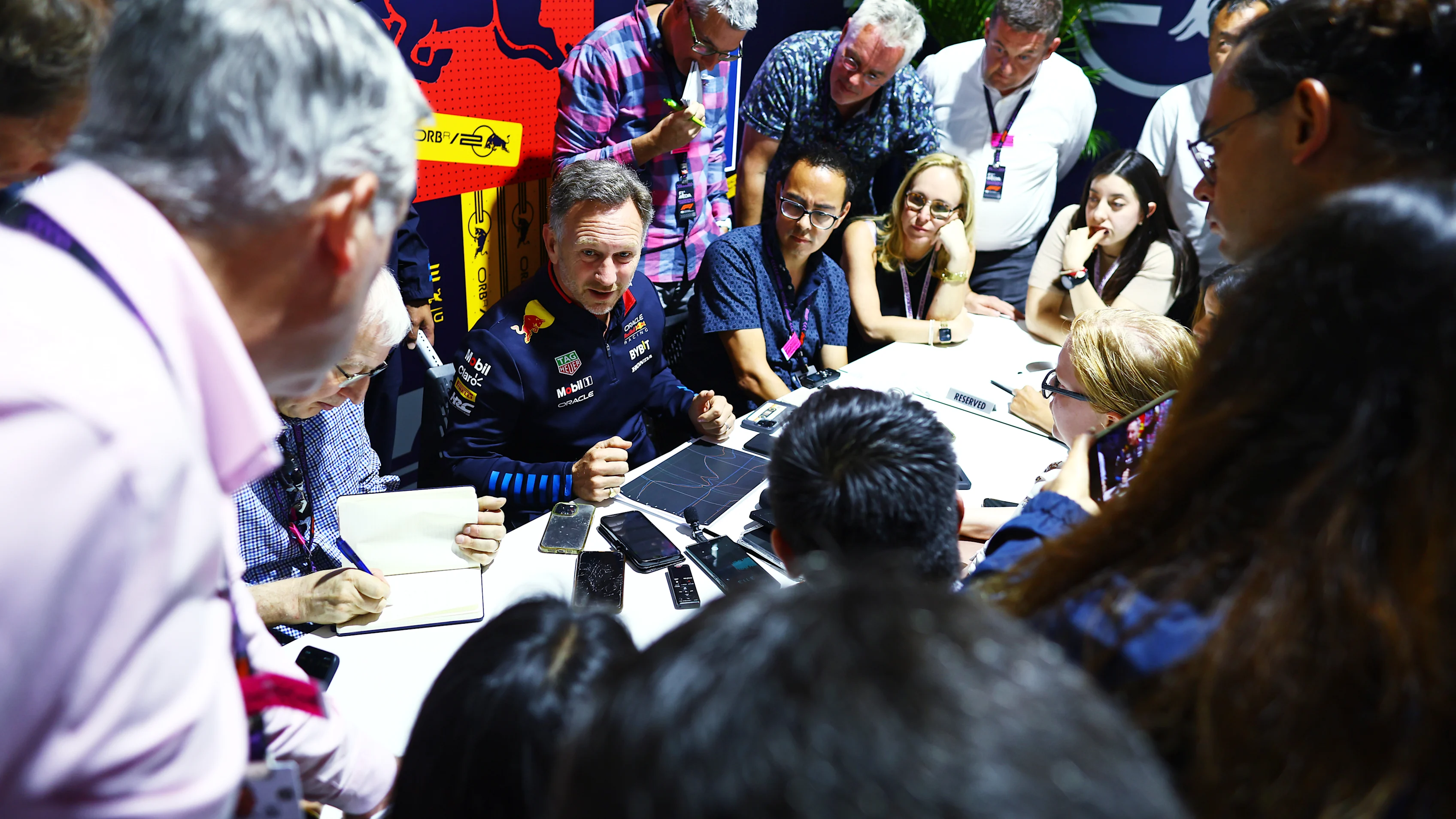 MEXICO CITY, MEXICO - OCTOBER 25: Oracle Red Bull Racing Team Principal Christian Horner attends